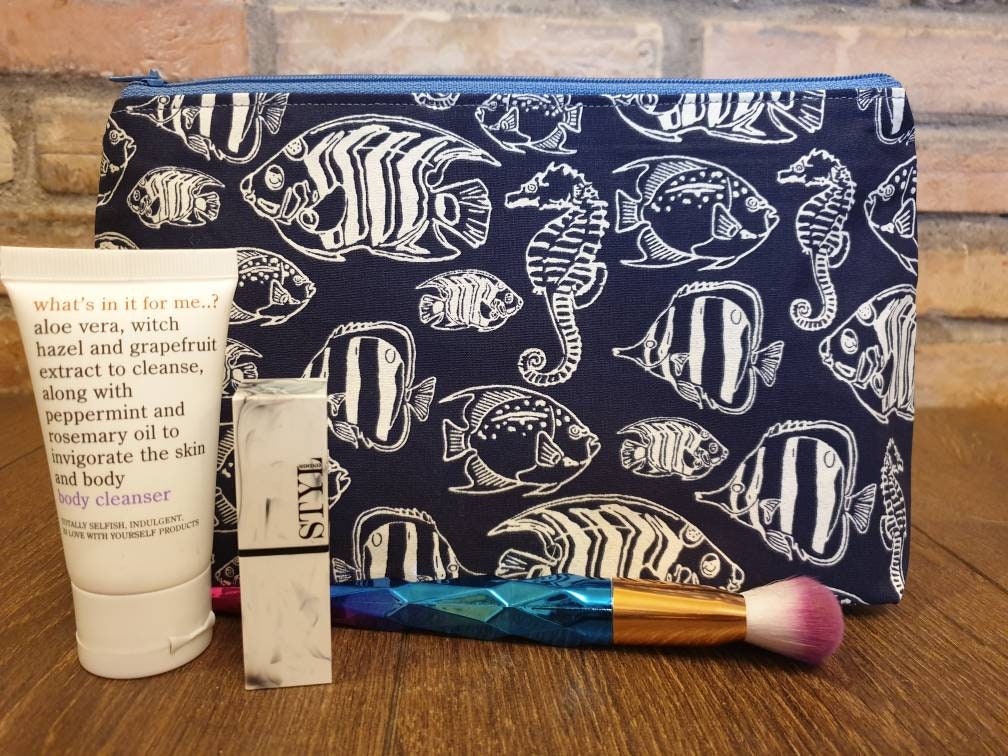 Glow in the Dark Under The Sea Pouch Bag | Large Makeup Bag