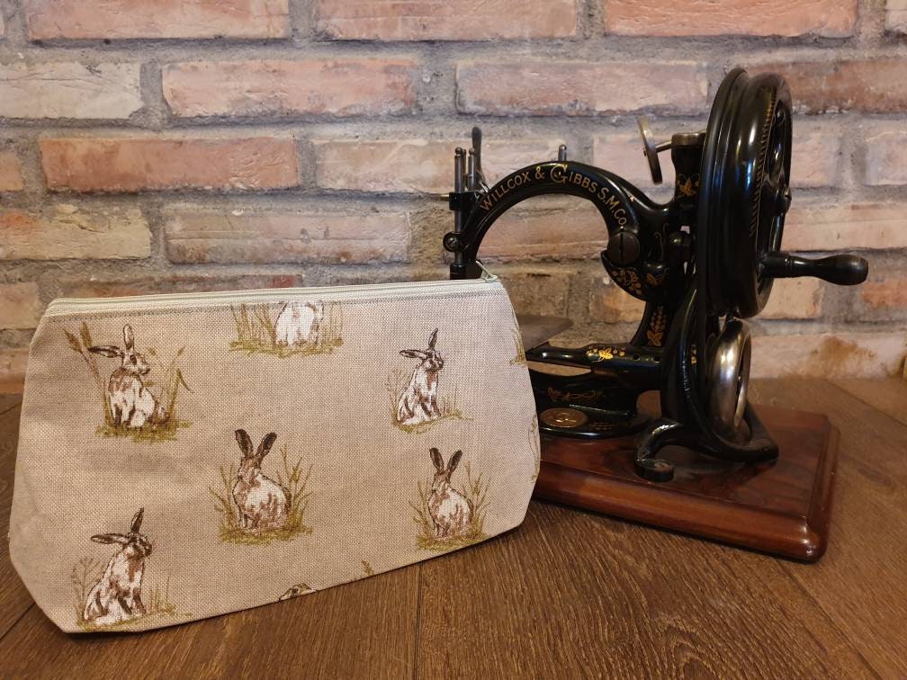 Countryside Rabbit Pouch Bag | Large Makeup Bag