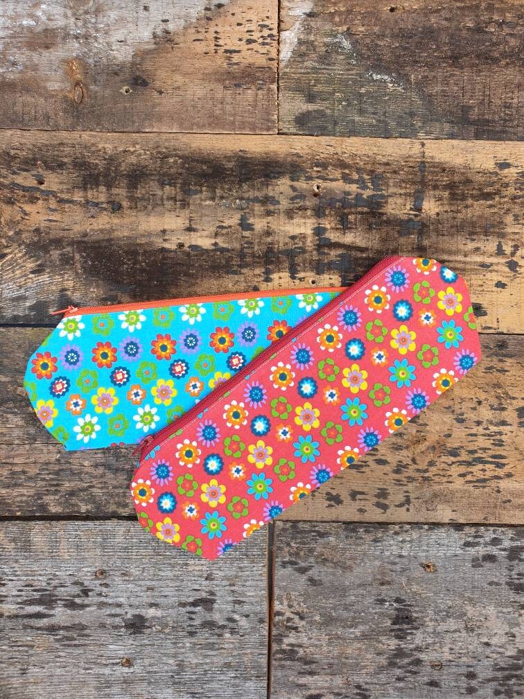 Bright Floral Pencil Case