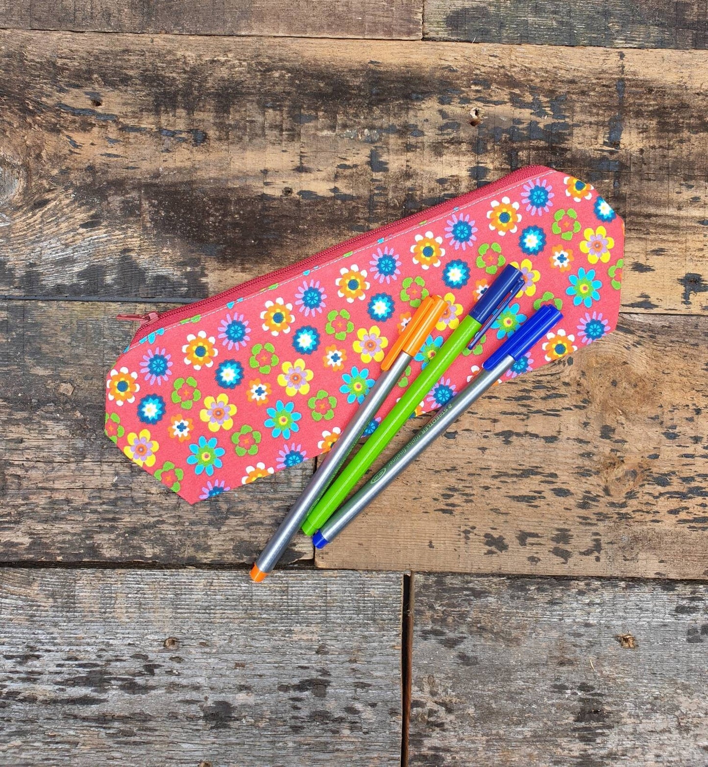 Bright Floral Pencil Case