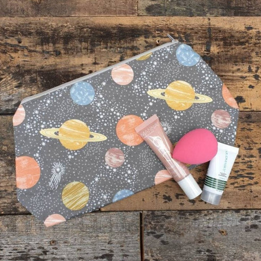 Space Zipper Pouch Bag | Large Makeup Bag