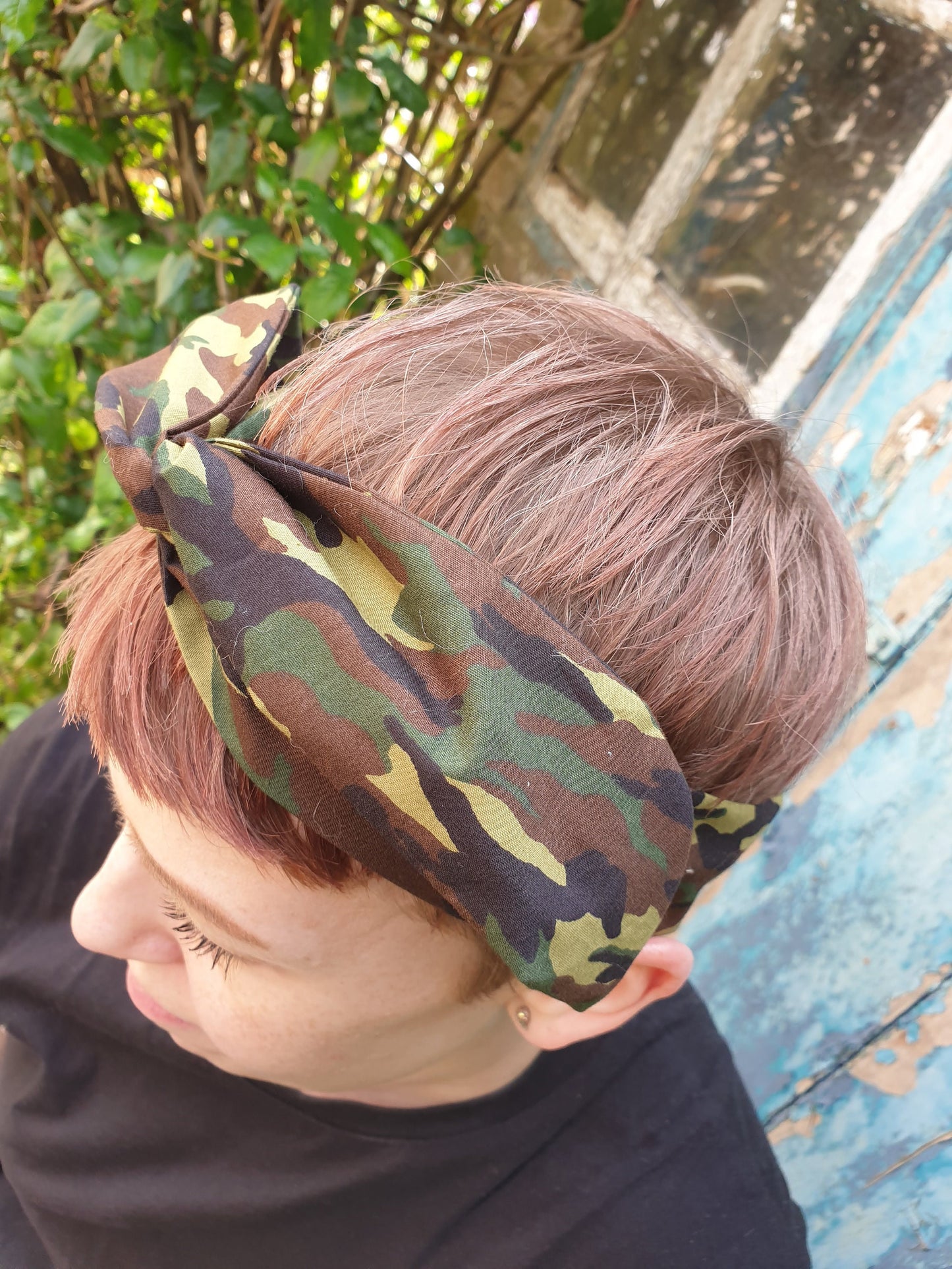 Green Camo Wired Headband