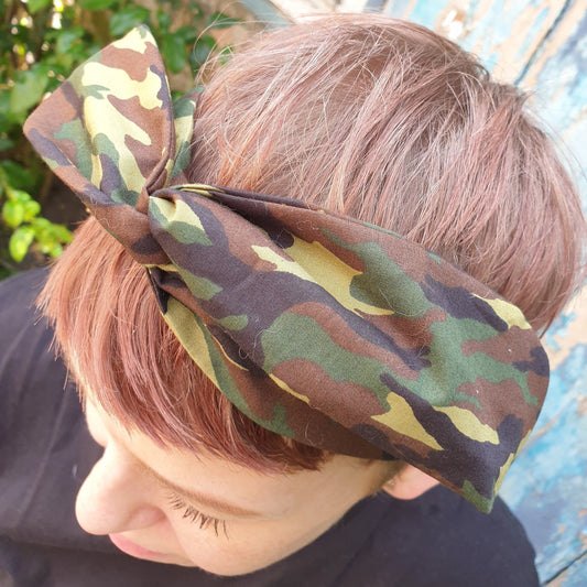 Green Camo Wired Headband