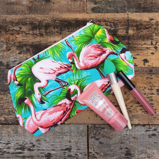 Flamingo Zipper Pouch Bag | Large Makeup Bag