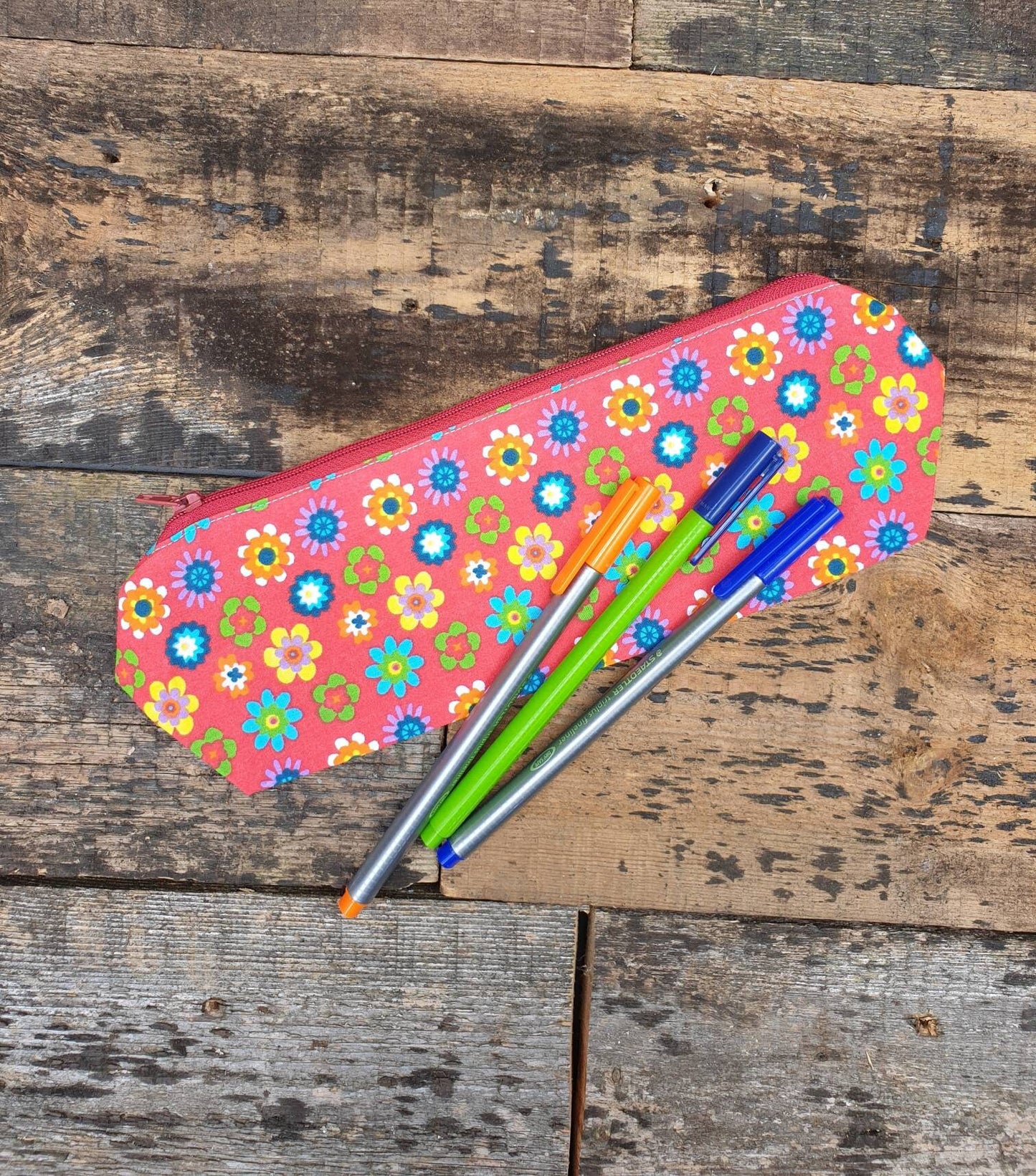 Bright Floral Pencil Case