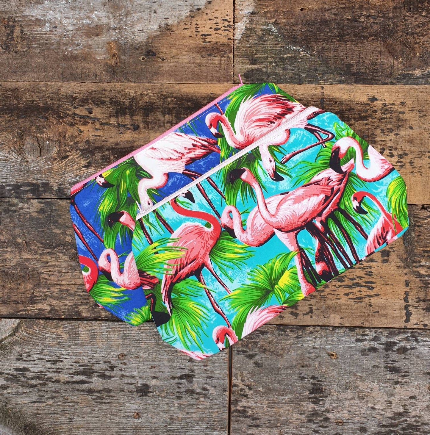 Flamingo Zipper Pouch Bag | Large Makeup Bag