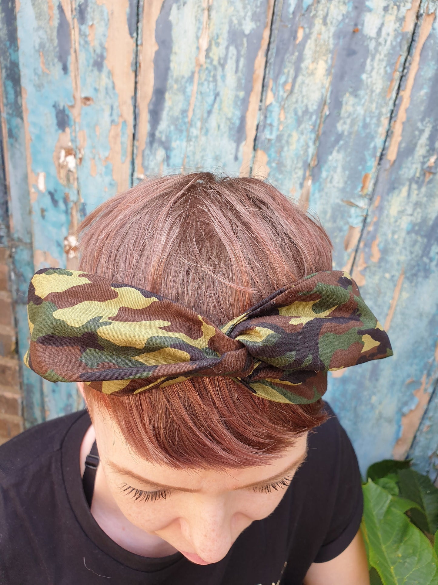 Green Camo Wired Headband