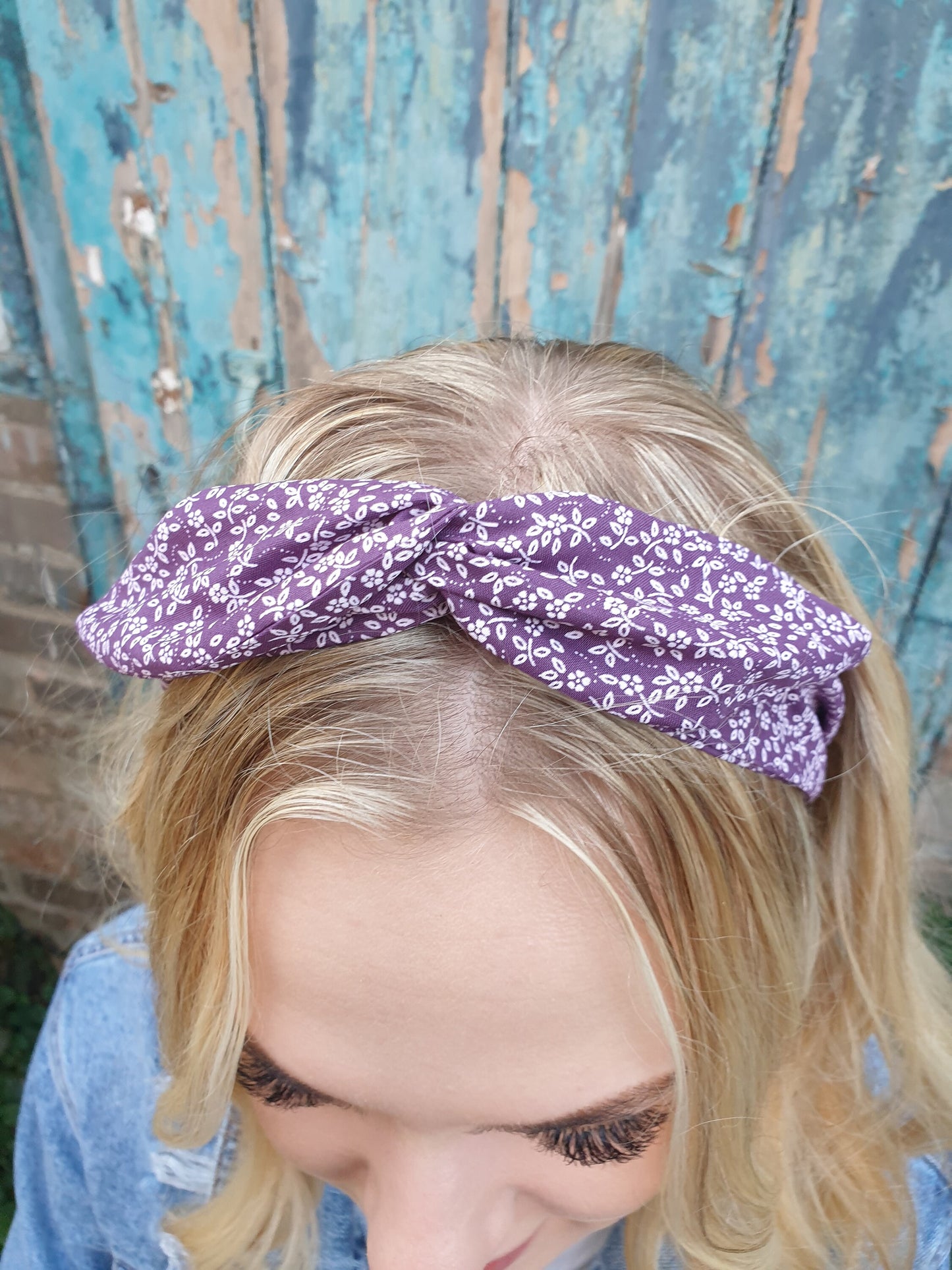 Purple Floral Wired Headband