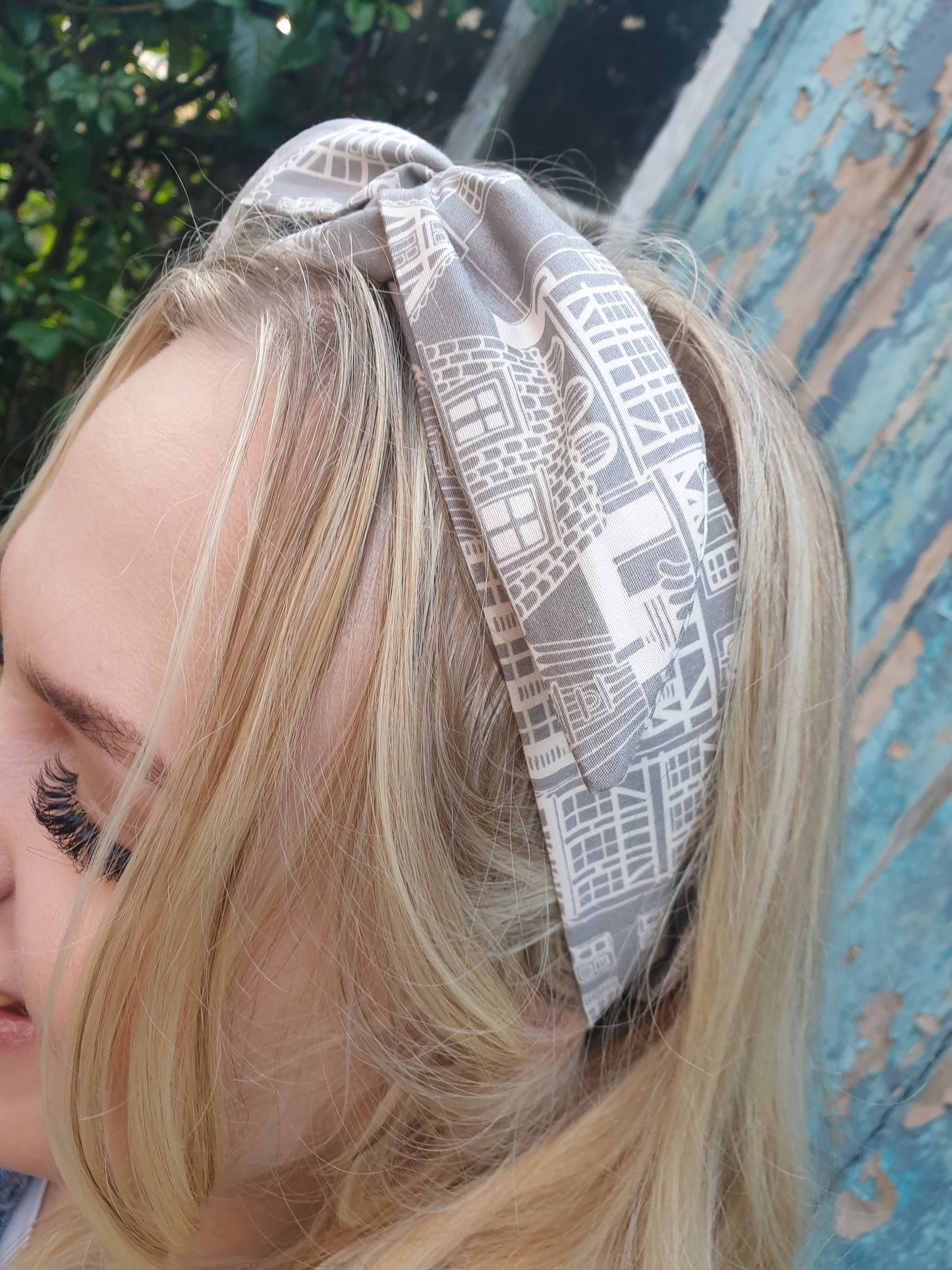 Grey Architectural Wired Headband