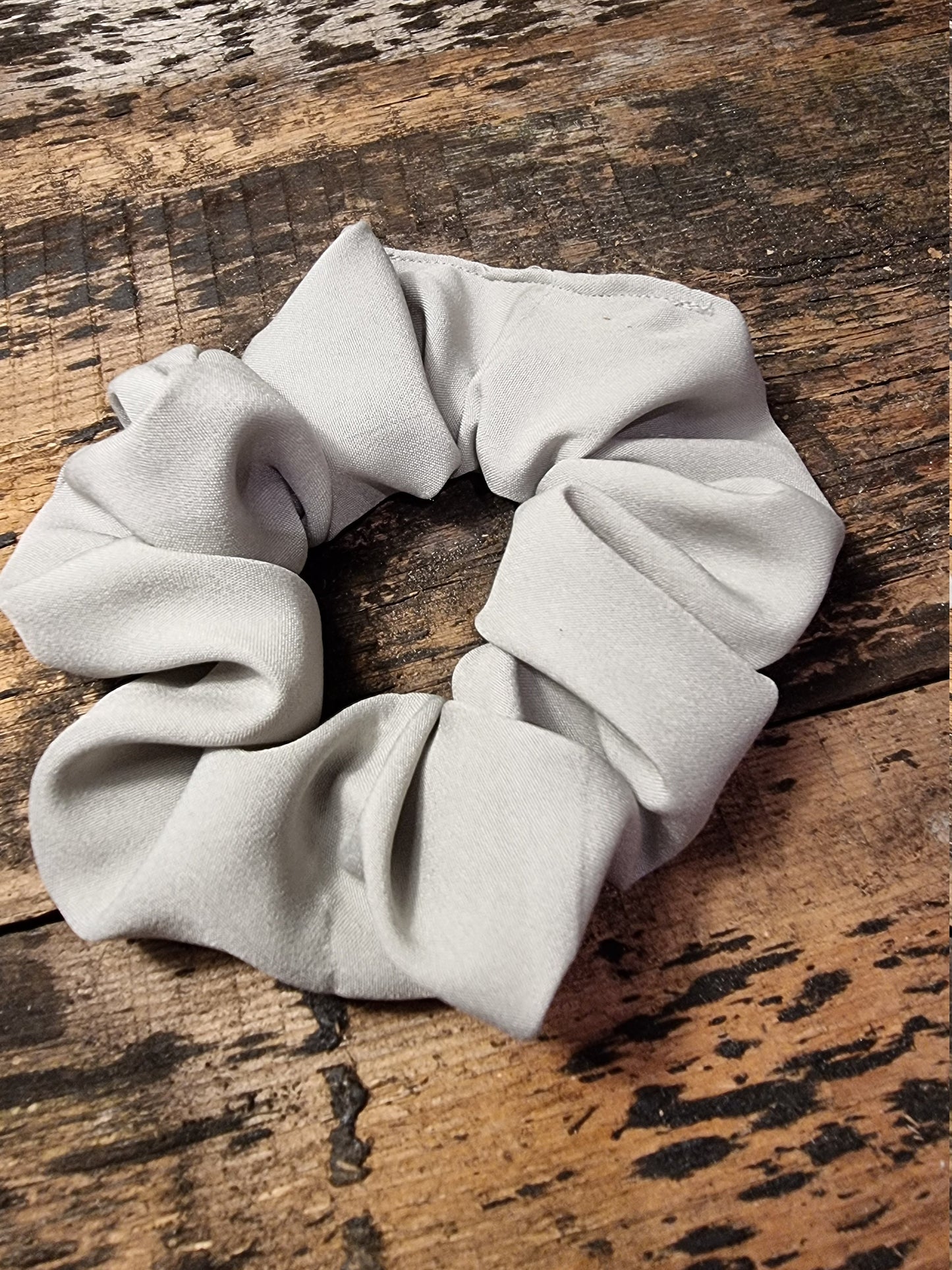 Light Grey Super Soft Crepe Scrunchie | Hair Tie