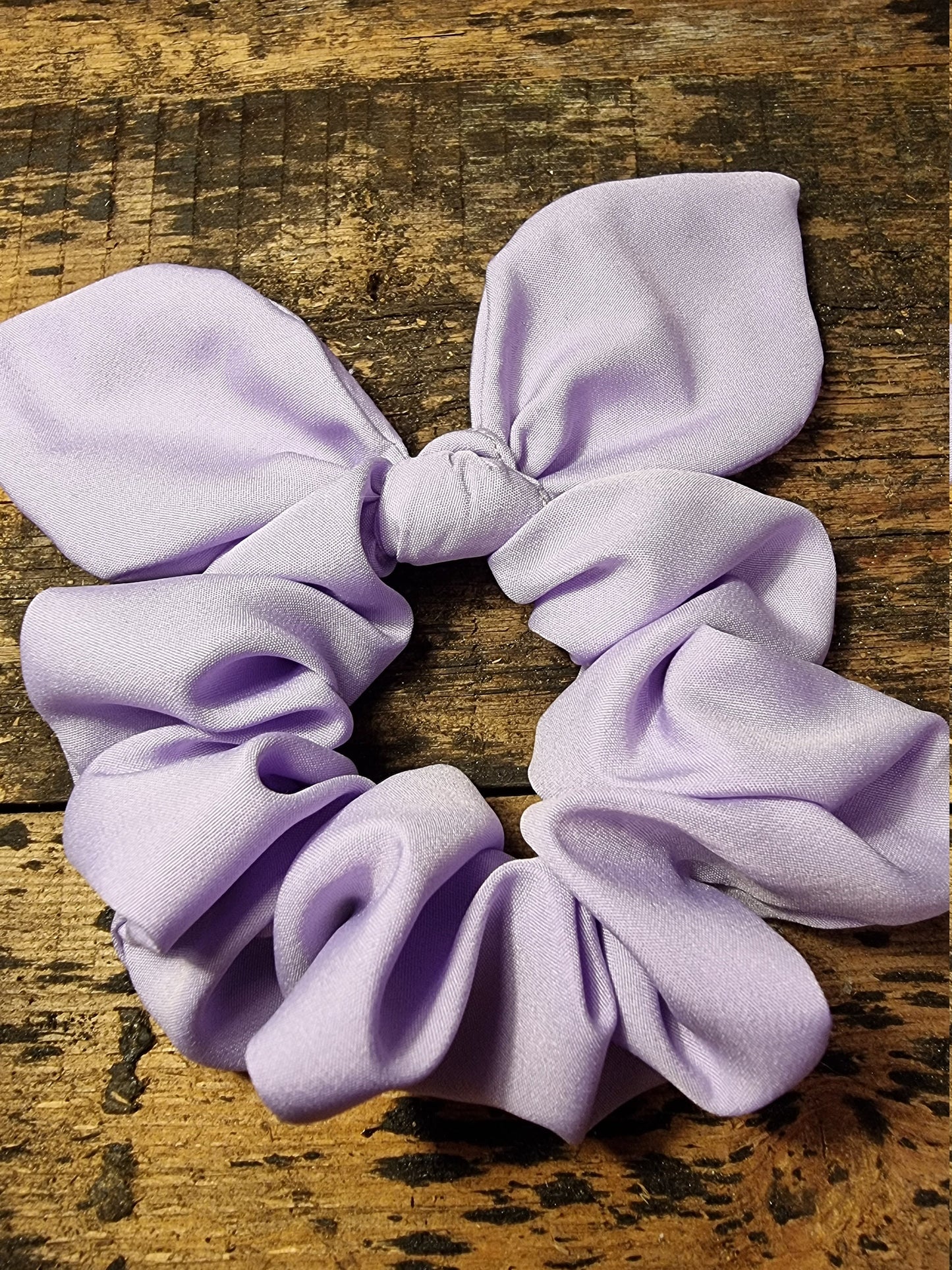 Lilac Super Soft Crepe Bow Scrunchie | Removeable Bow