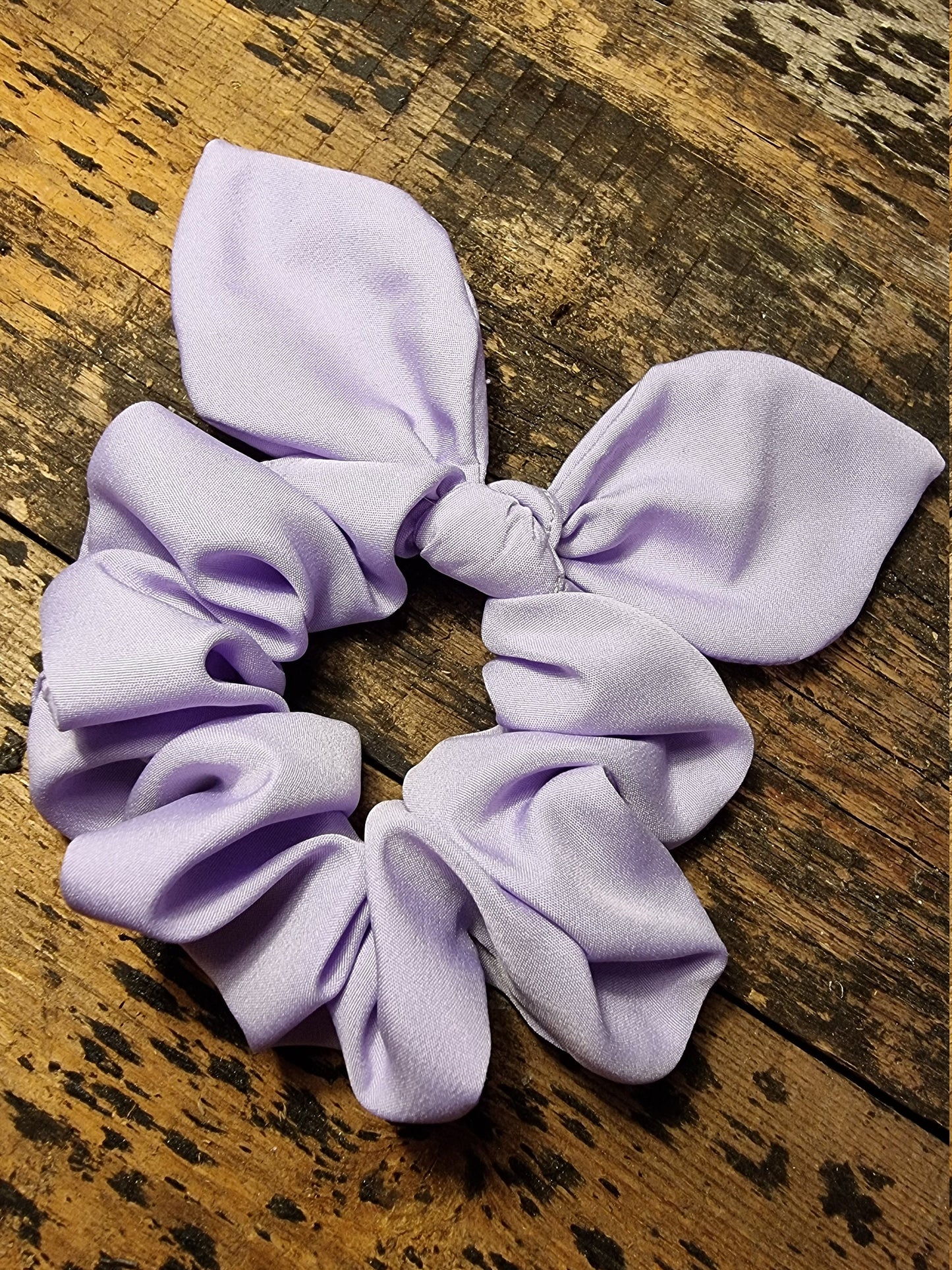 Lilac Super Soft Crepe Bow Scrunchie | Removeable Bow