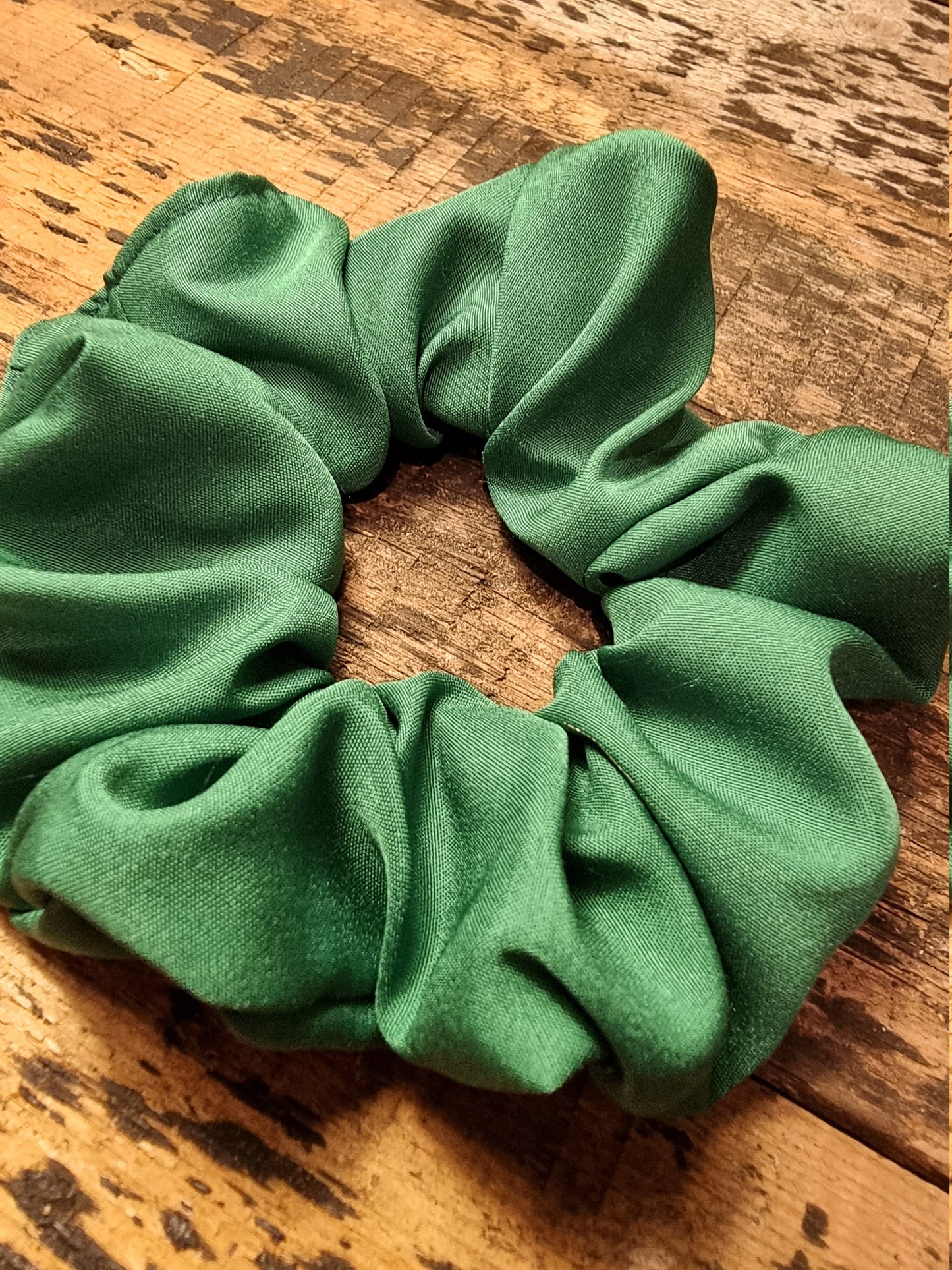 Forest Green Super Soft Crepe Scrunchie | Hair Tie