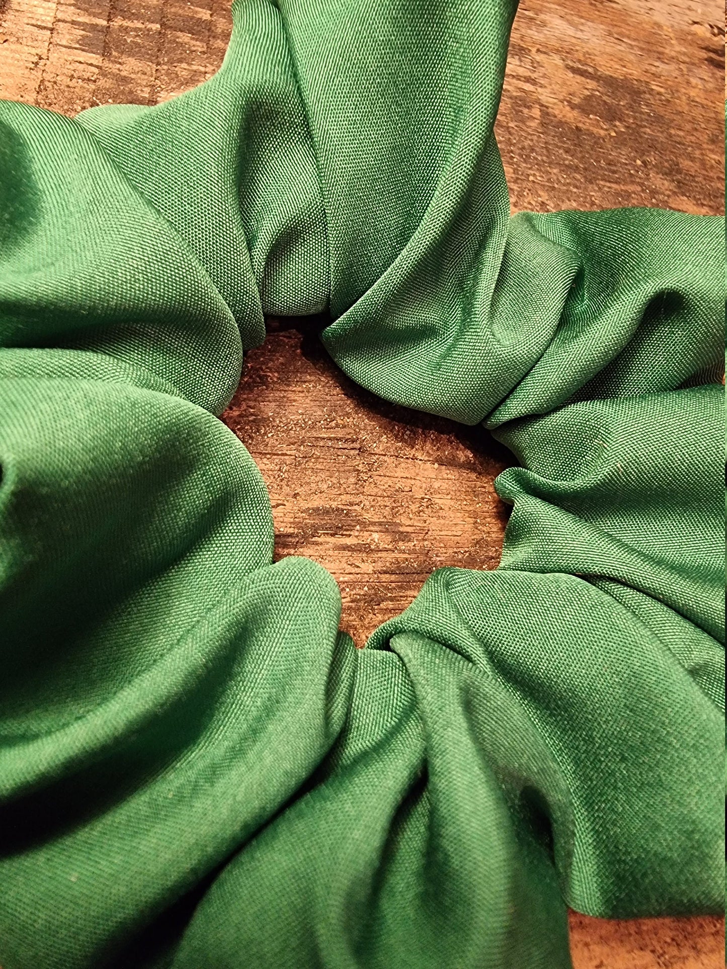 Forest Green Super Soft Crepe Scrunchie | Hair Tie