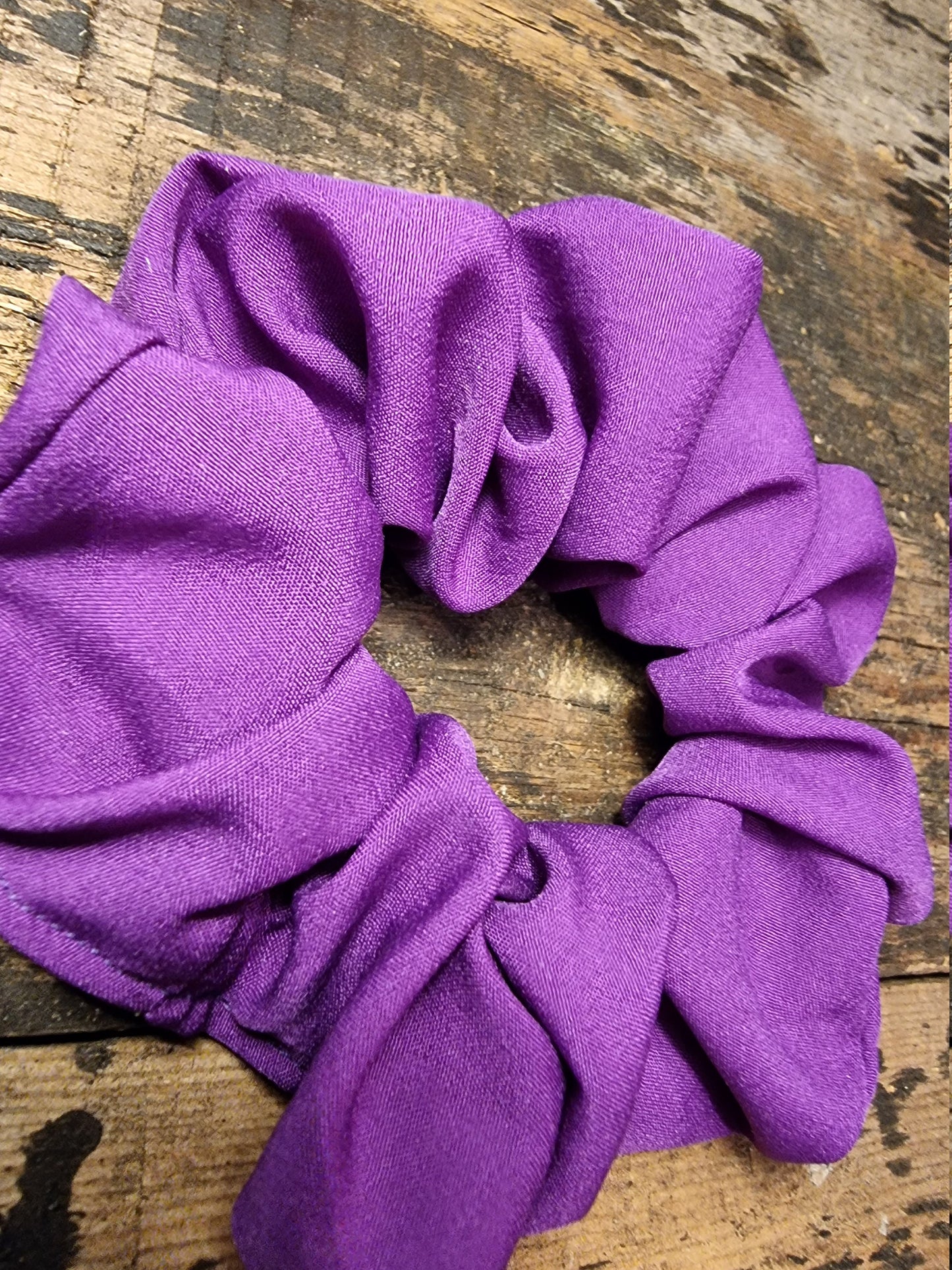 Bright Royal Purple Super Soft Crepe Scrunchie | Hair Tie