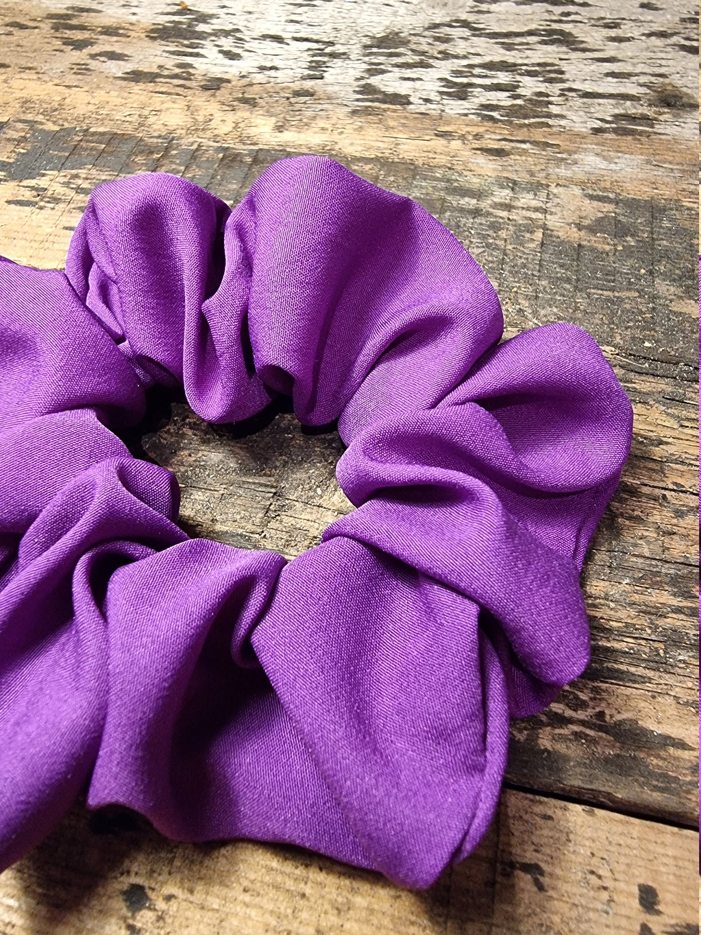 Bright Royal Purple Super Soft Crepe Scrunchie | Hair Tie