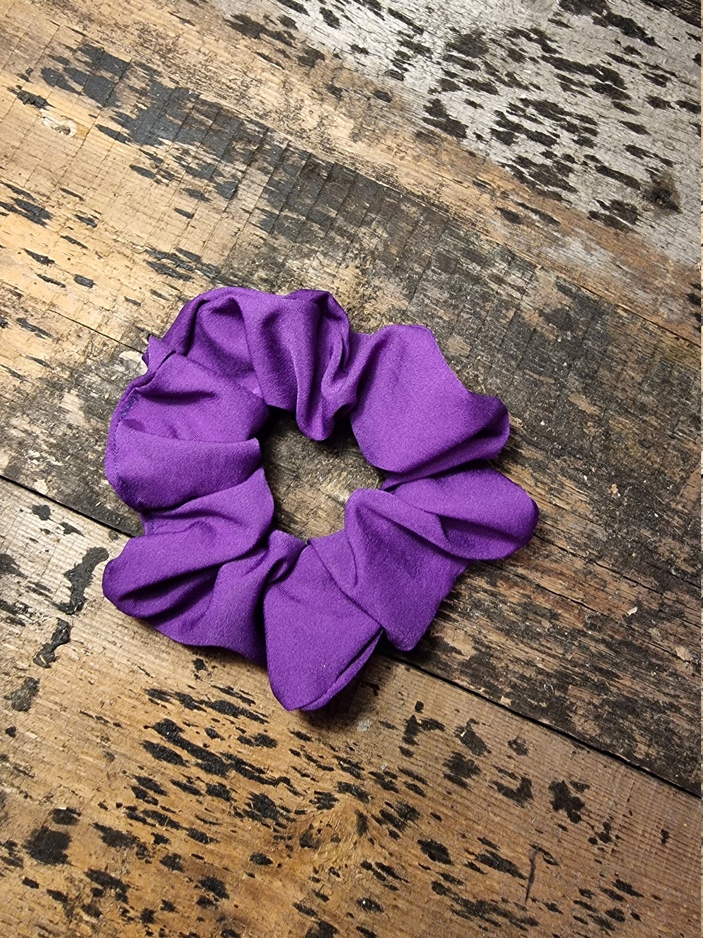 Bright Royal Purple Super Soft Crepe Scrunchie | Hair Tie