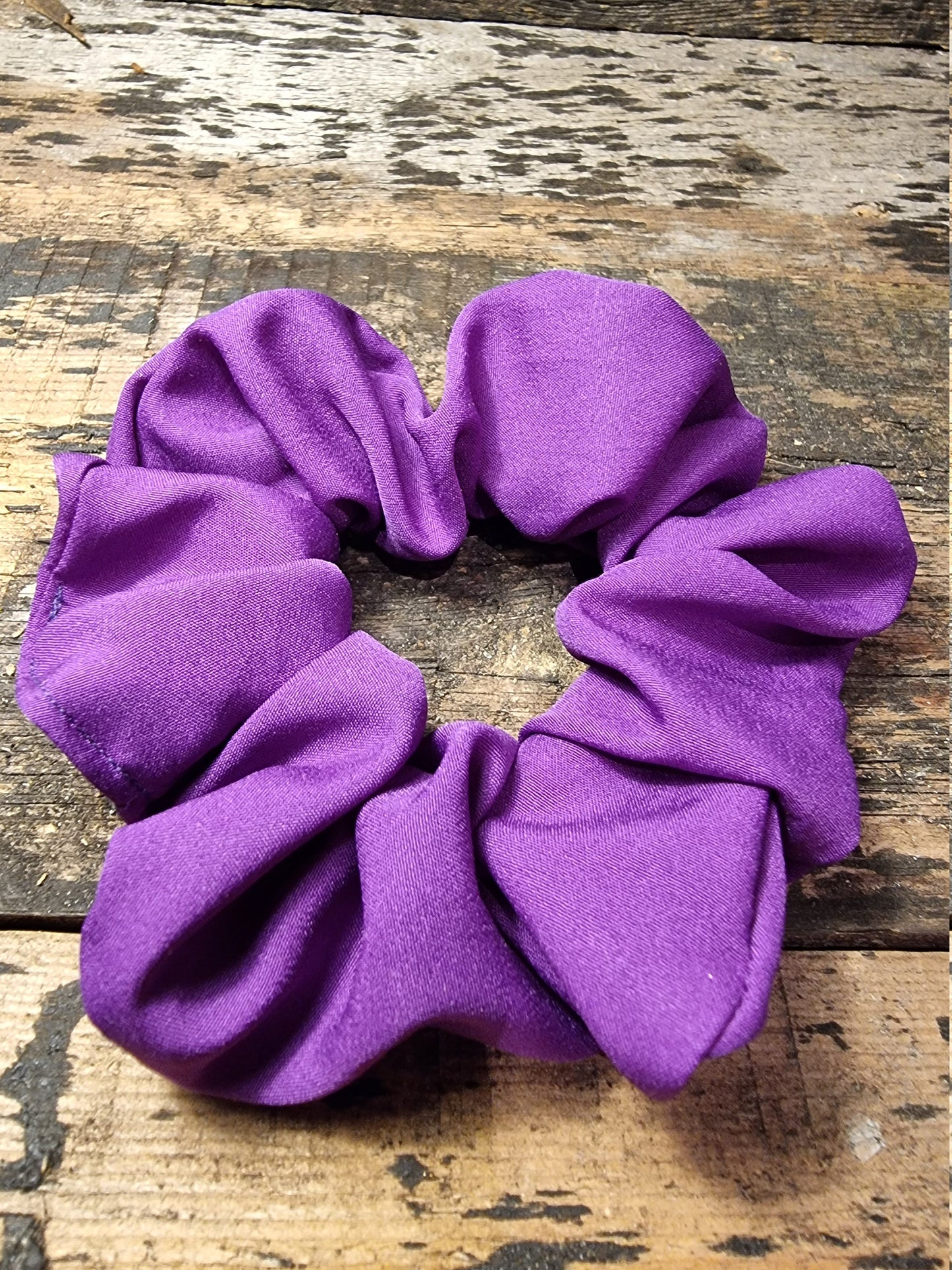 Bright Royal Purple Super Soft Crepe Scrunchie | Hair Tie