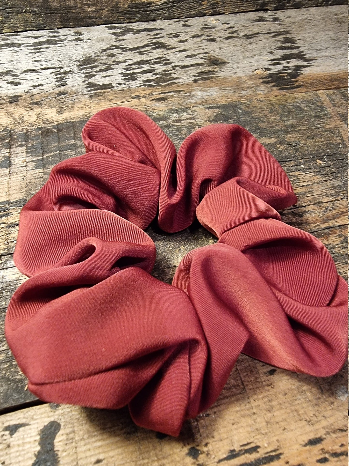 Burgundy Super Soft Crepe Bow Scrunchie | Removeable Bow