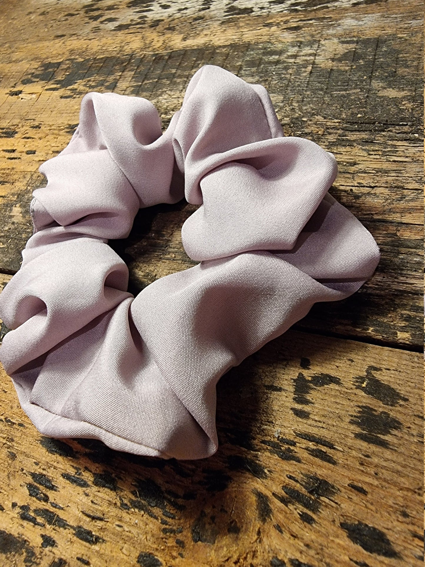 Dusty Pale Pink Super Soft Crepe Scrunchie | Hair Tie