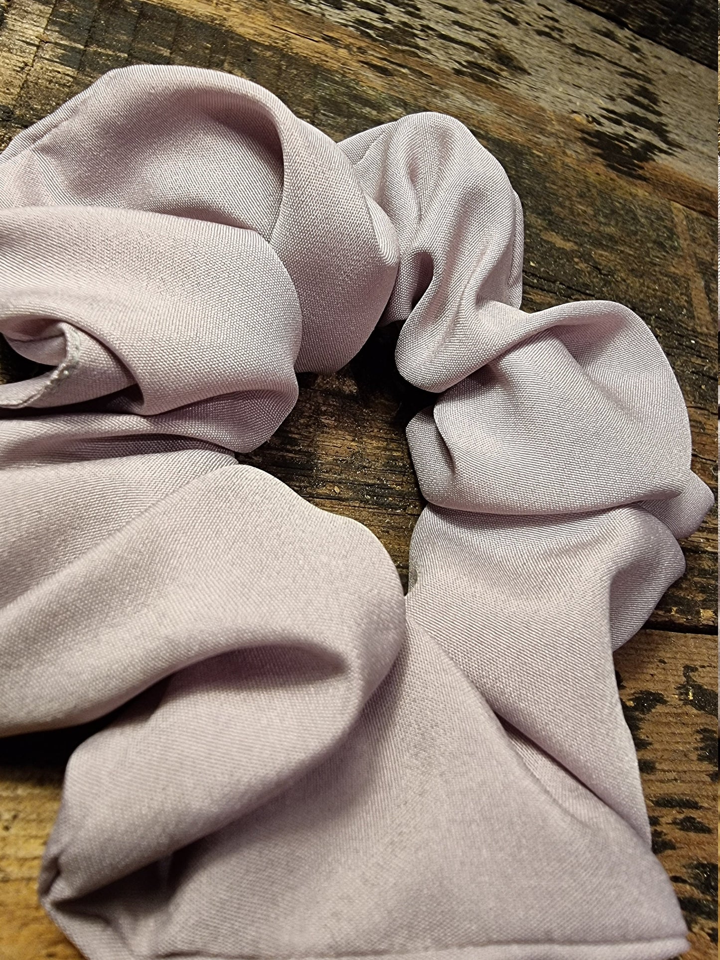 Dusty Pale Pink Super Soft Crepe Scrunchie | Hair Tie