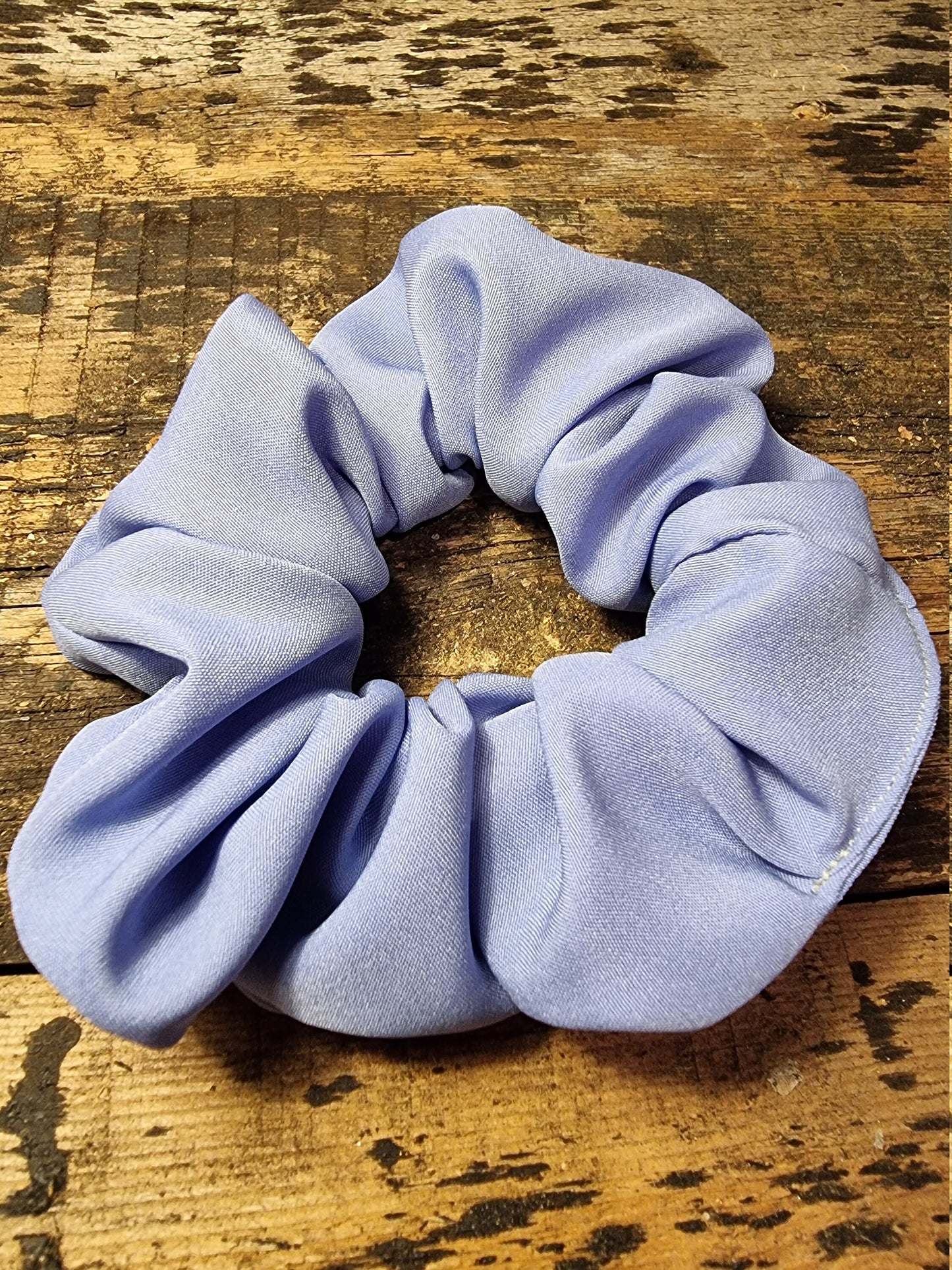 Pale China Blue Super Soft Crepe Scrunchie | Hair Tie