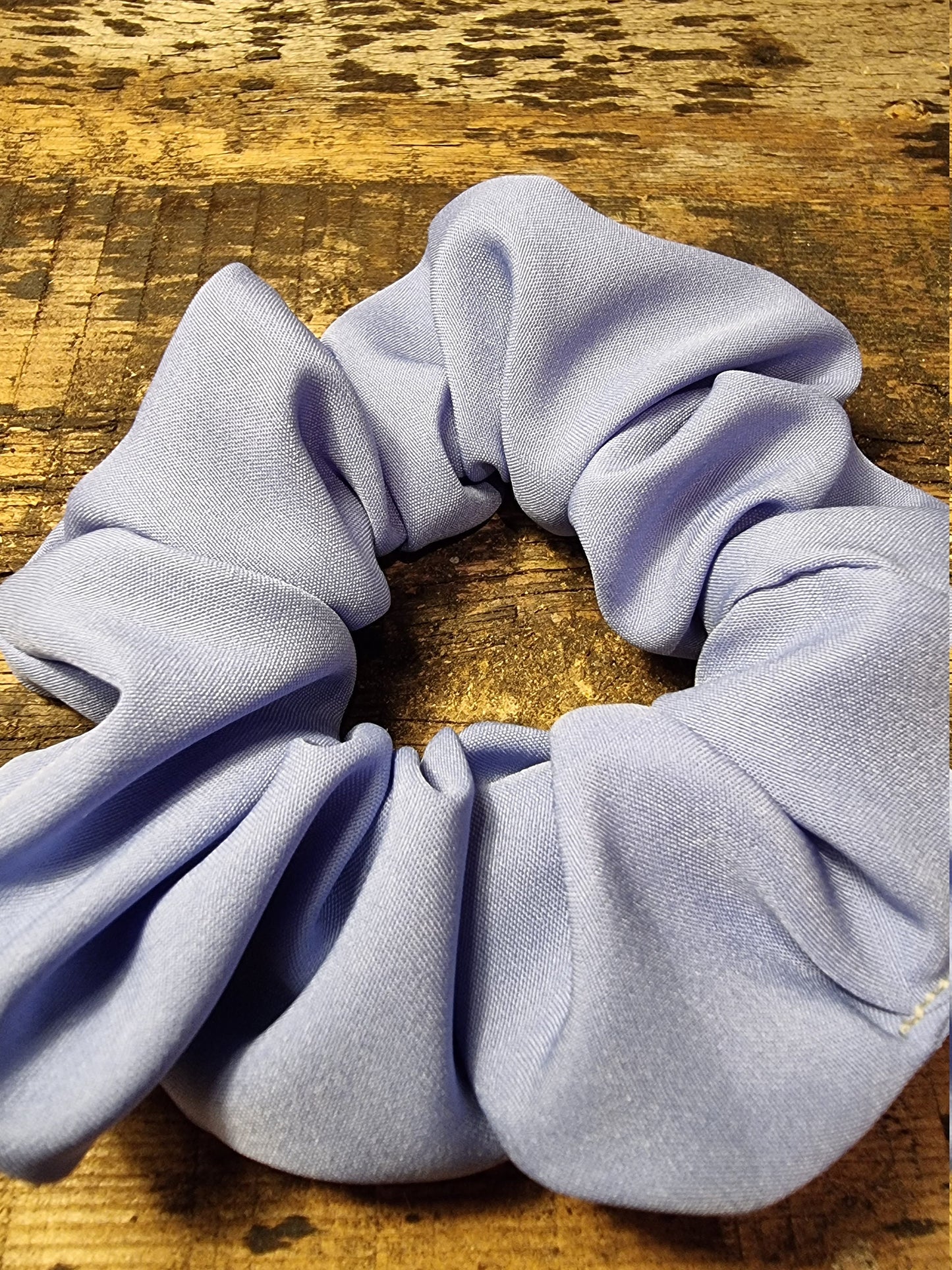 Pale China Blue Super Soft Crepe Scrunchie | Hair Tie