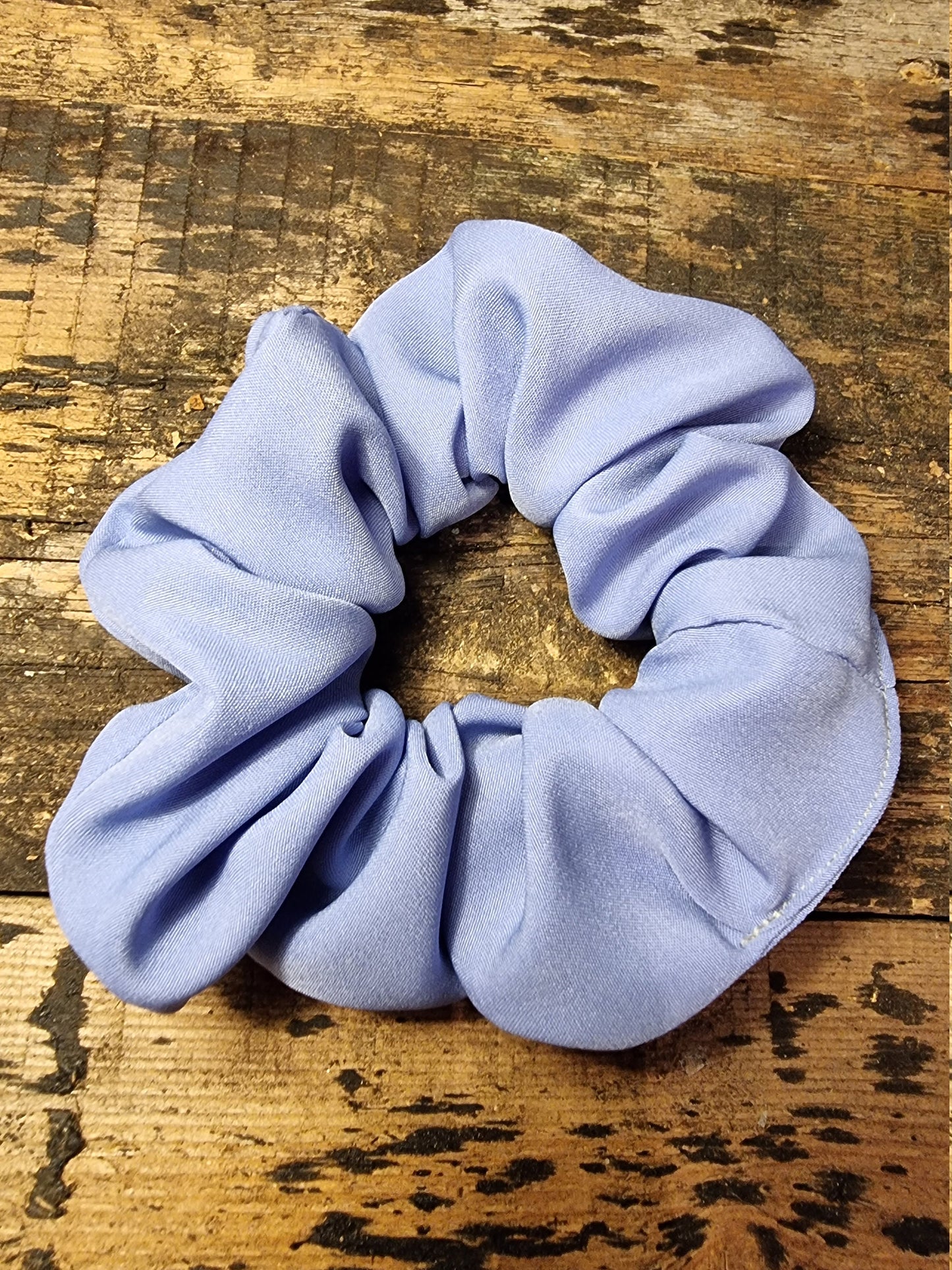 Pale China Blue Super Soft Crepe Bow Scrunchie | Removeable Bow