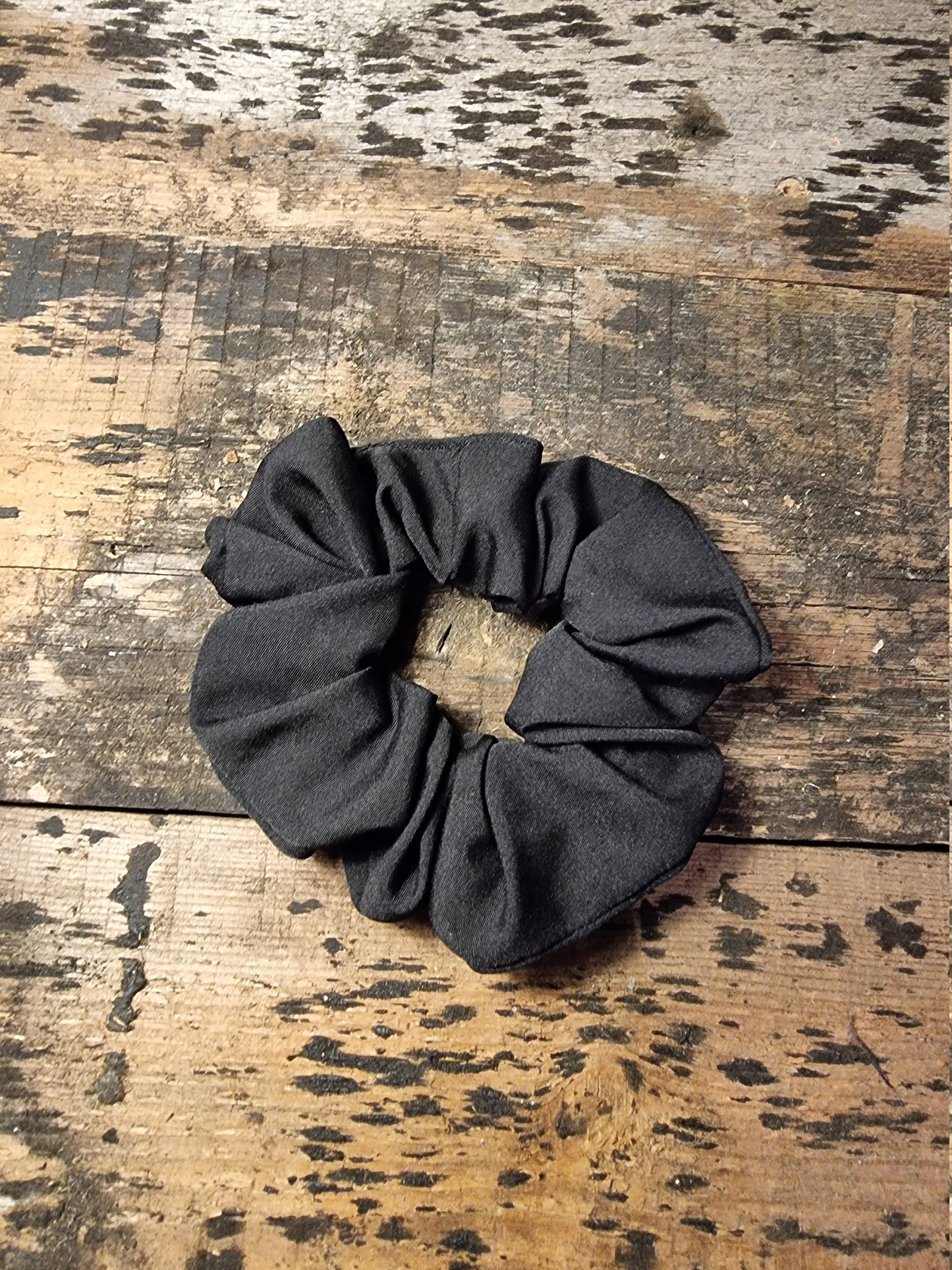 Matt Black Super Soft Crepe Scrunchie | Hair Tie