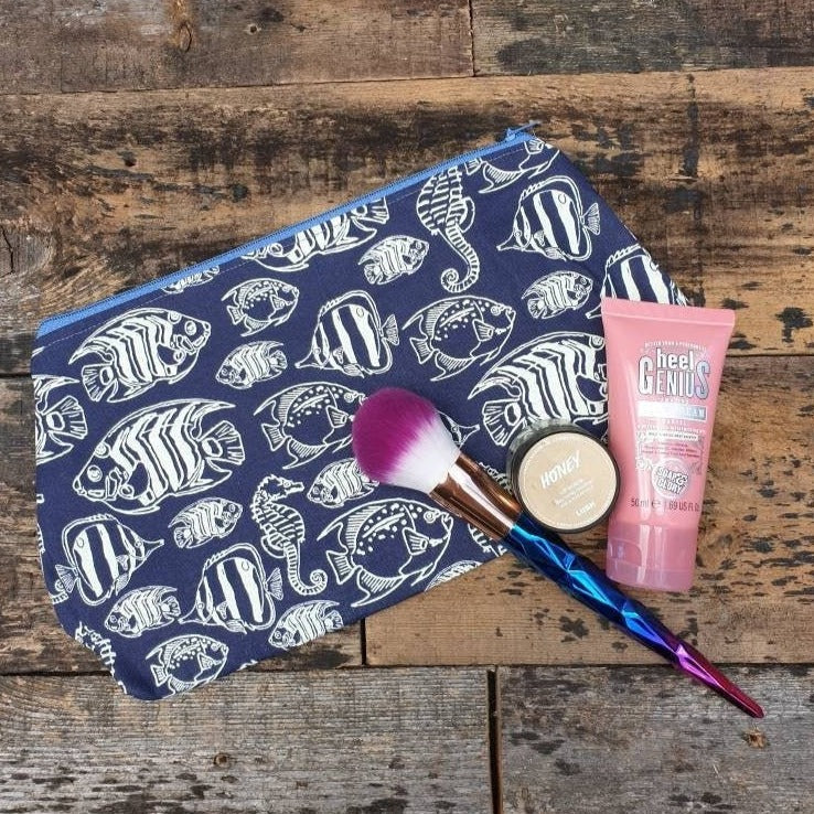 Glow in the Dark Under The Sea Pouch Bag | Large Makeup Bag