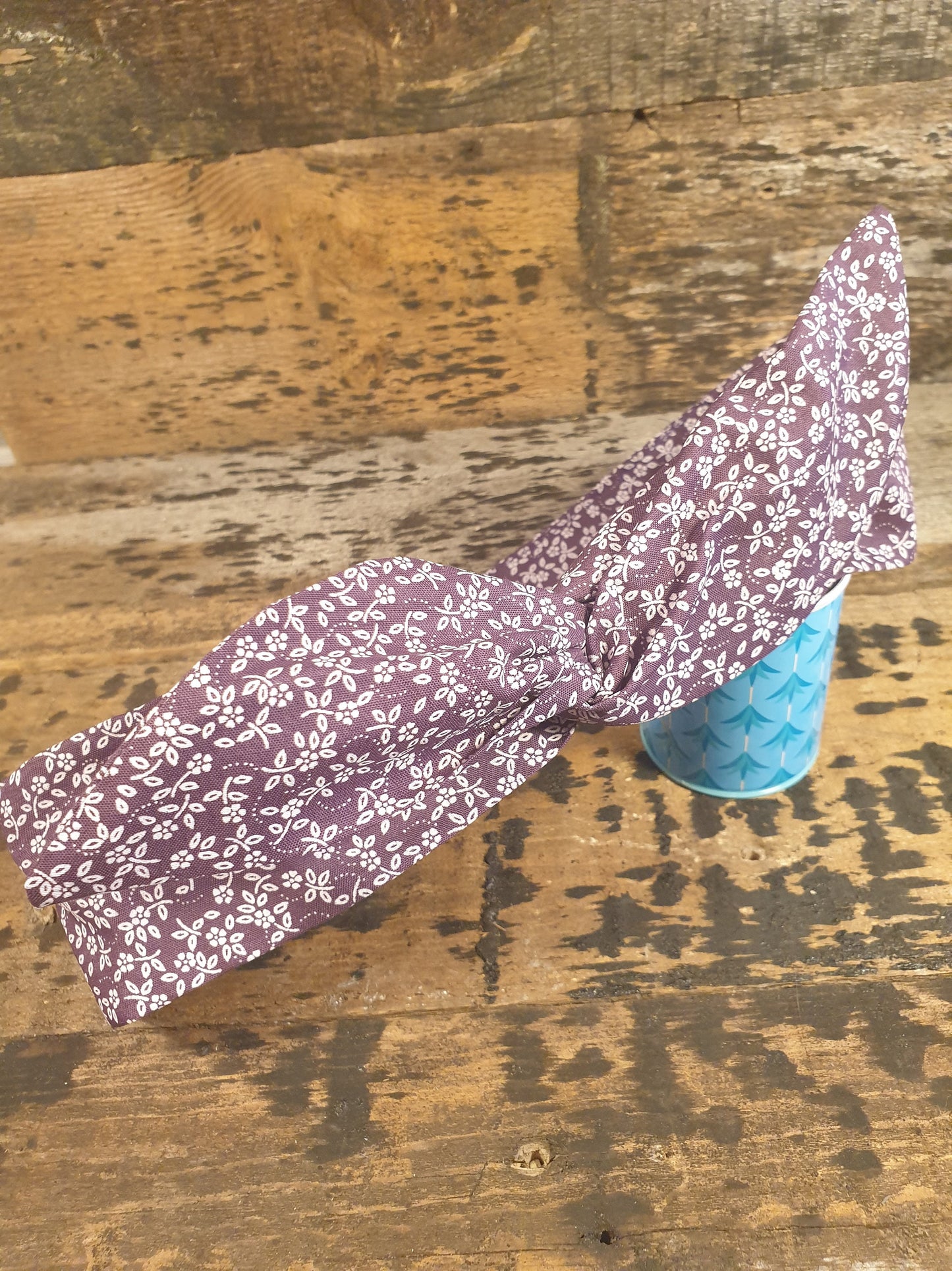 Purple Floral Wired Headband