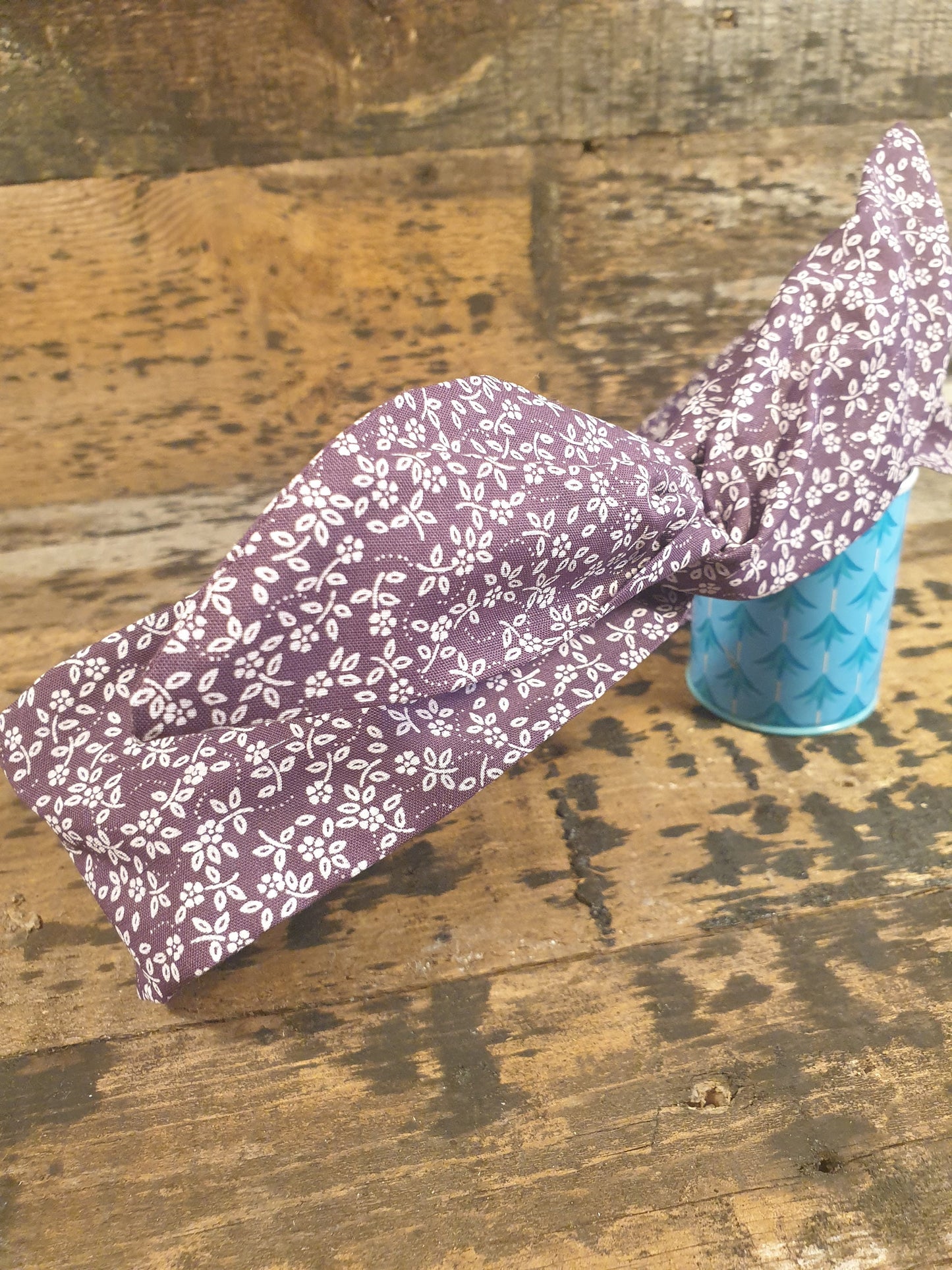 Purple Floral Wired Headband