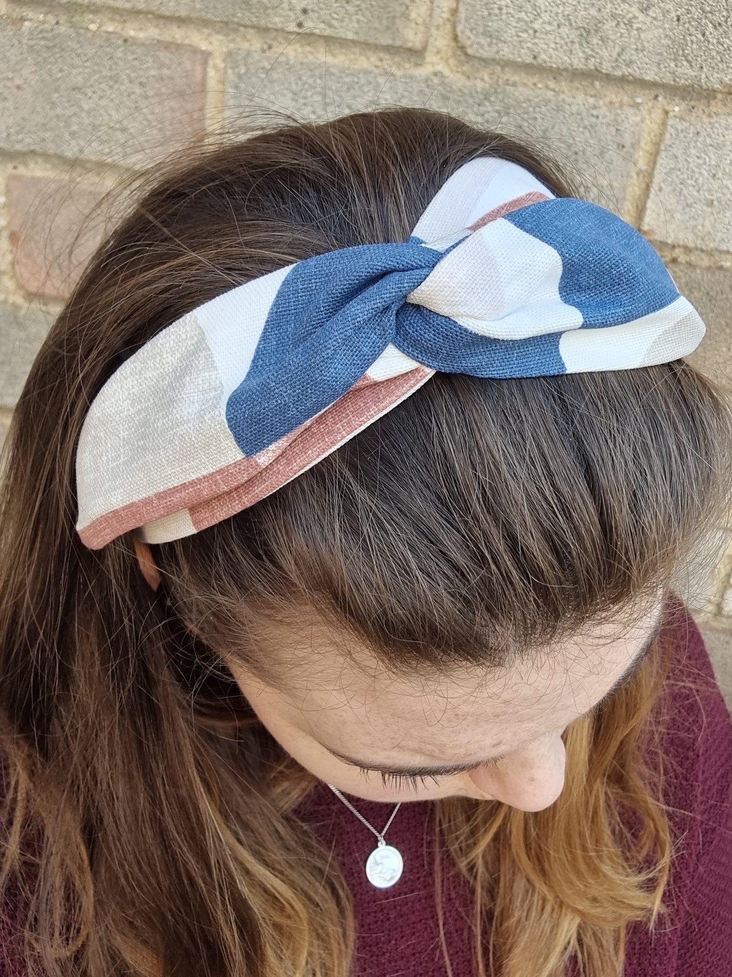 Abstract Colour Blocks Wired Headband