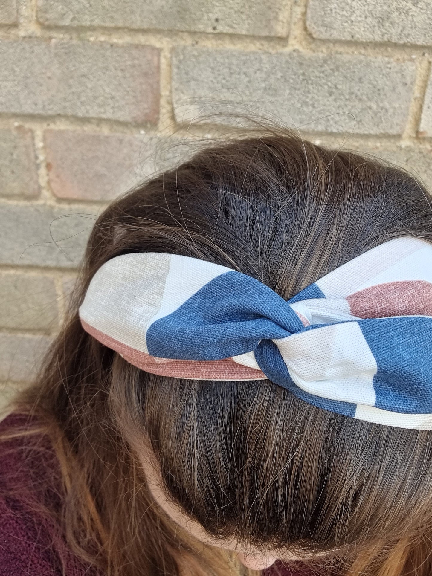 Abstract Colour Blocks Wired Headband