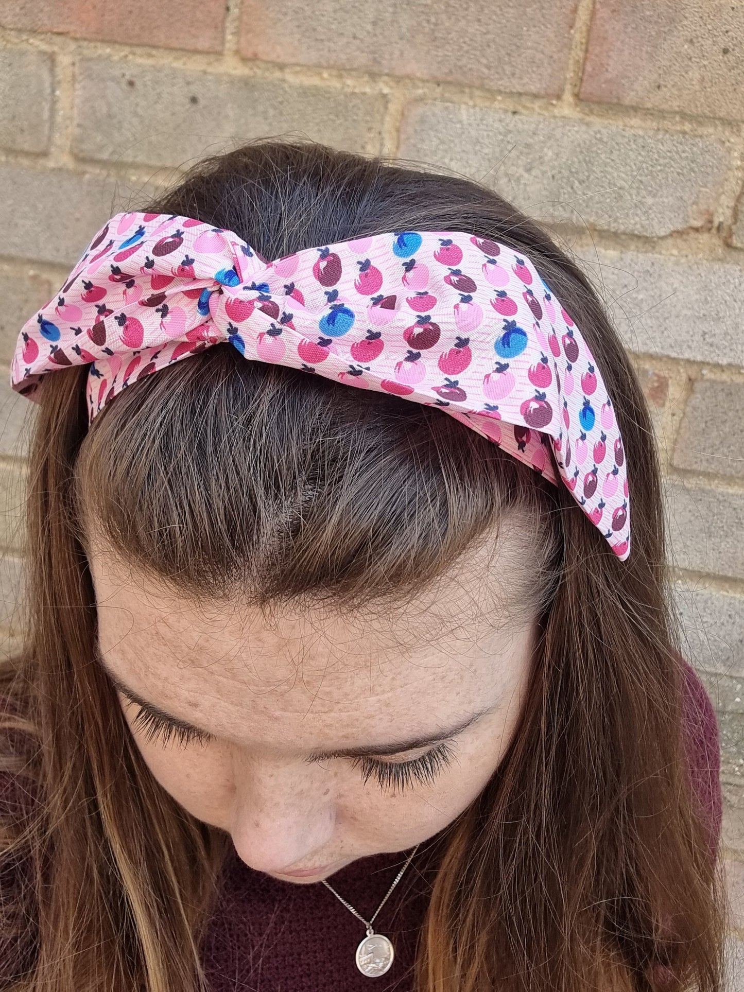 Pink Mini Fruits Wired Headband