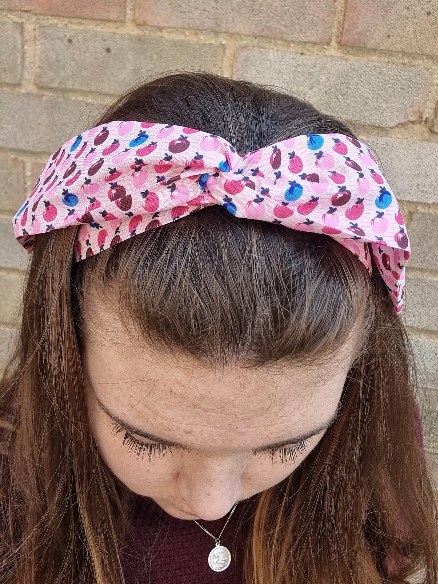 Pink Mini Fruits Wired Headband