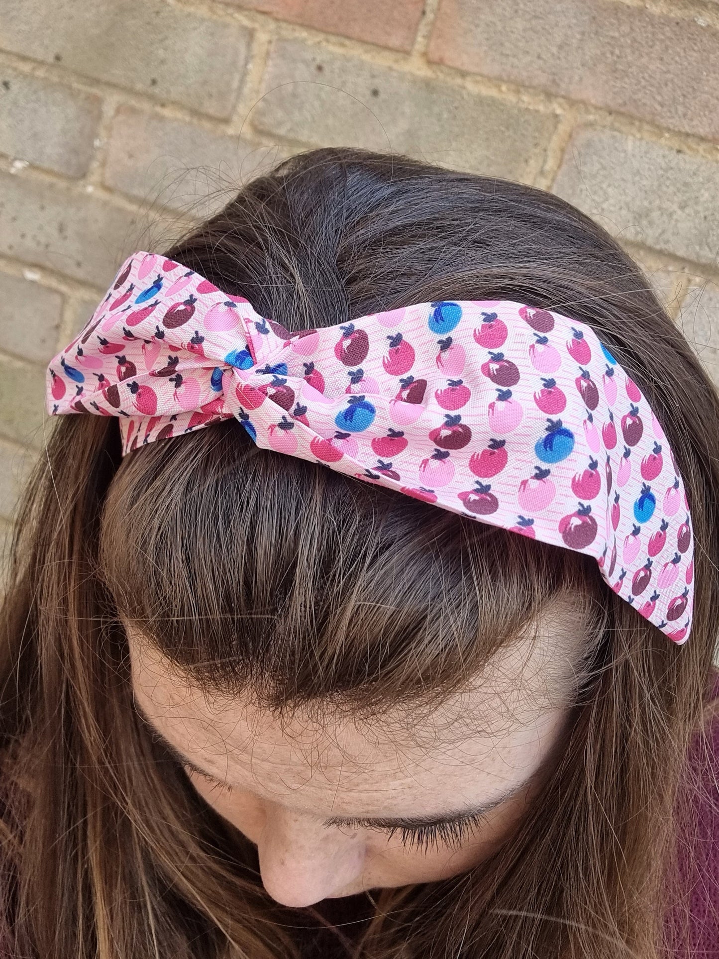 Pink Mini Fruits Wired Headband