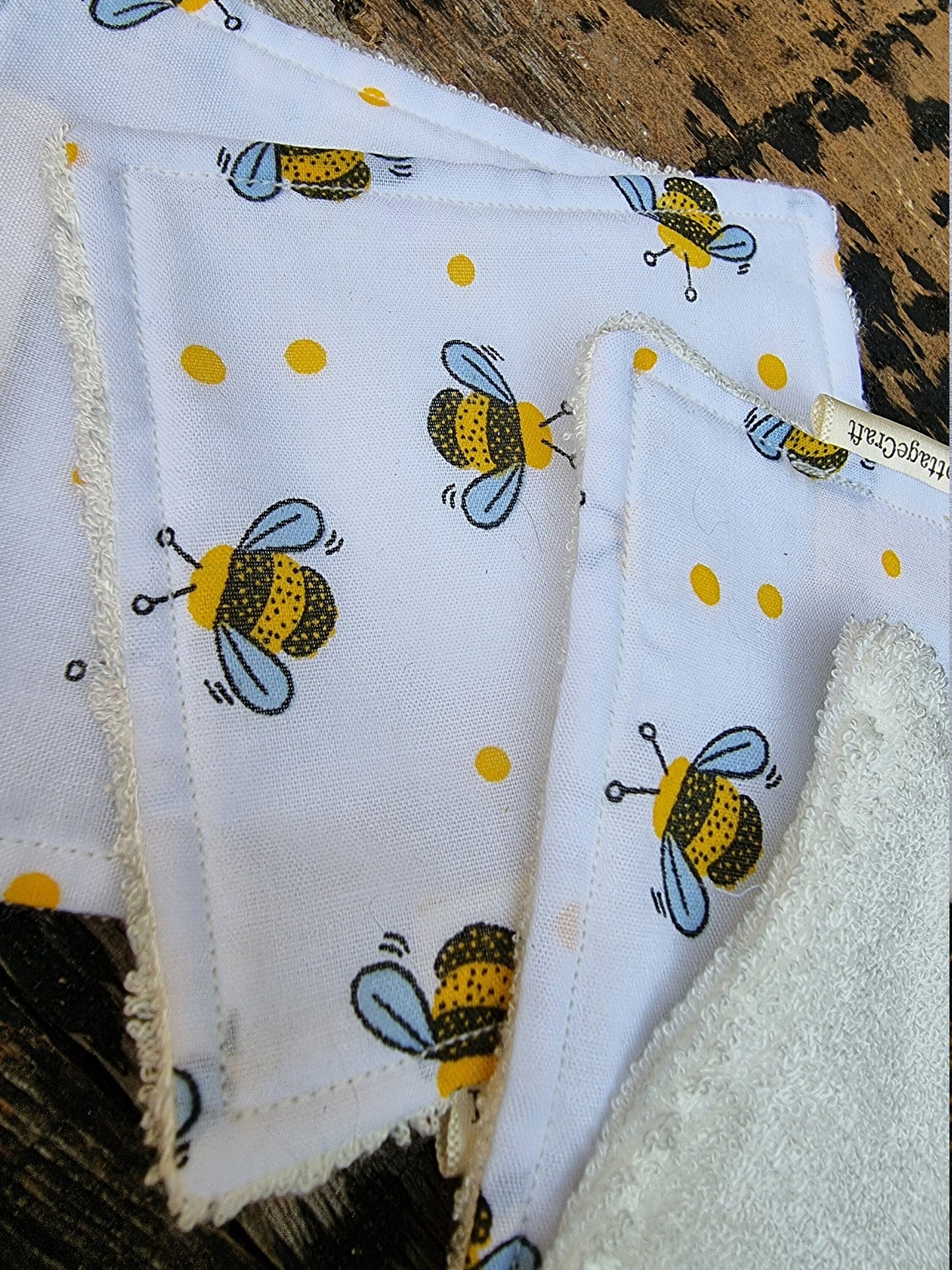 Bumble Bee Reusable Makeup Wipes | 100% Bamboo Towelling