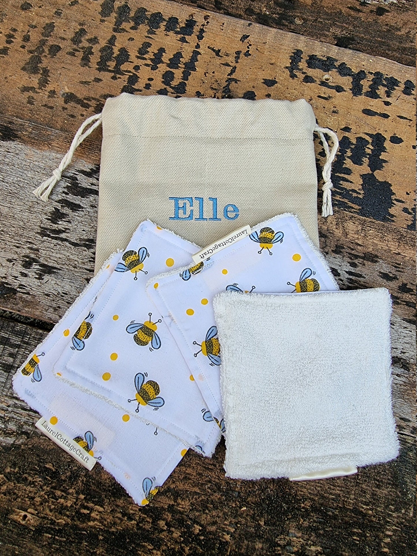 Bumble Bee Reusable Makeup Wipes | 100% Bamboo Towelling