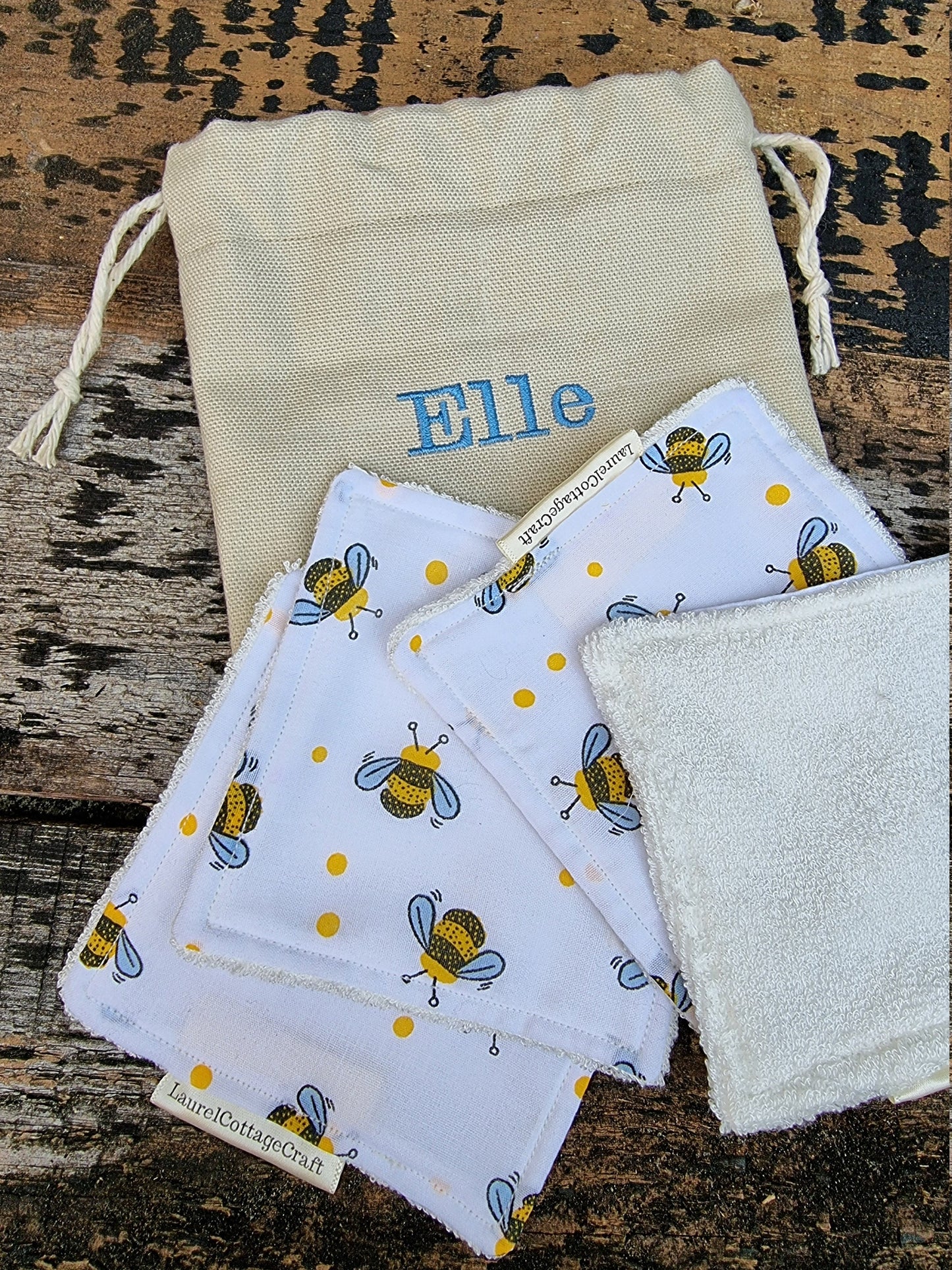 Bumble Bee Reusable Makeup Wipes | 100% Bamboo Towelling