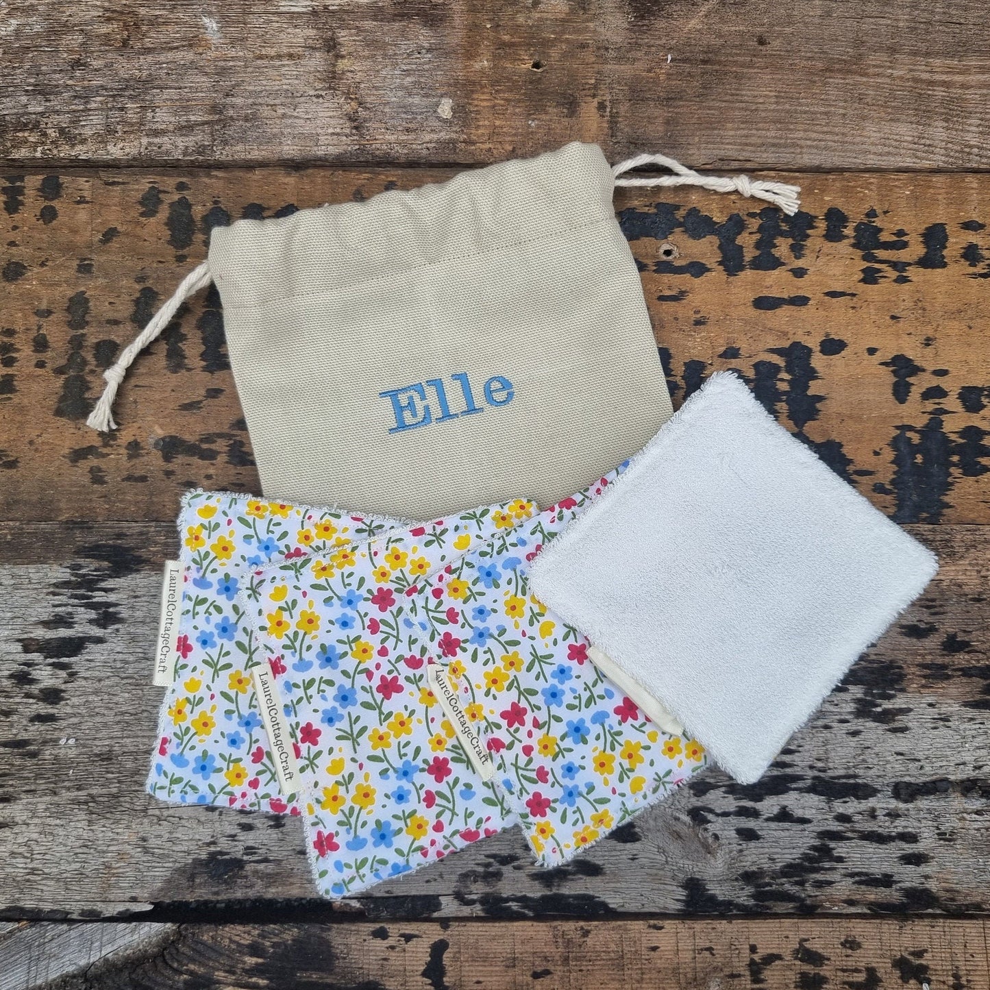 Flower Meadow Reusable Makeup Wipes | 100% Bamboo Towelling