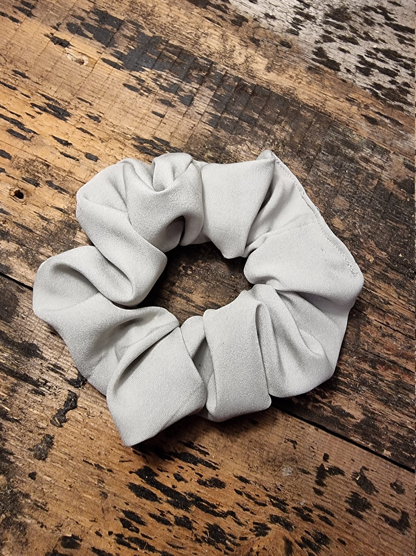 Light Grey Super Soft Crepe Scrunchie | Hair Tie