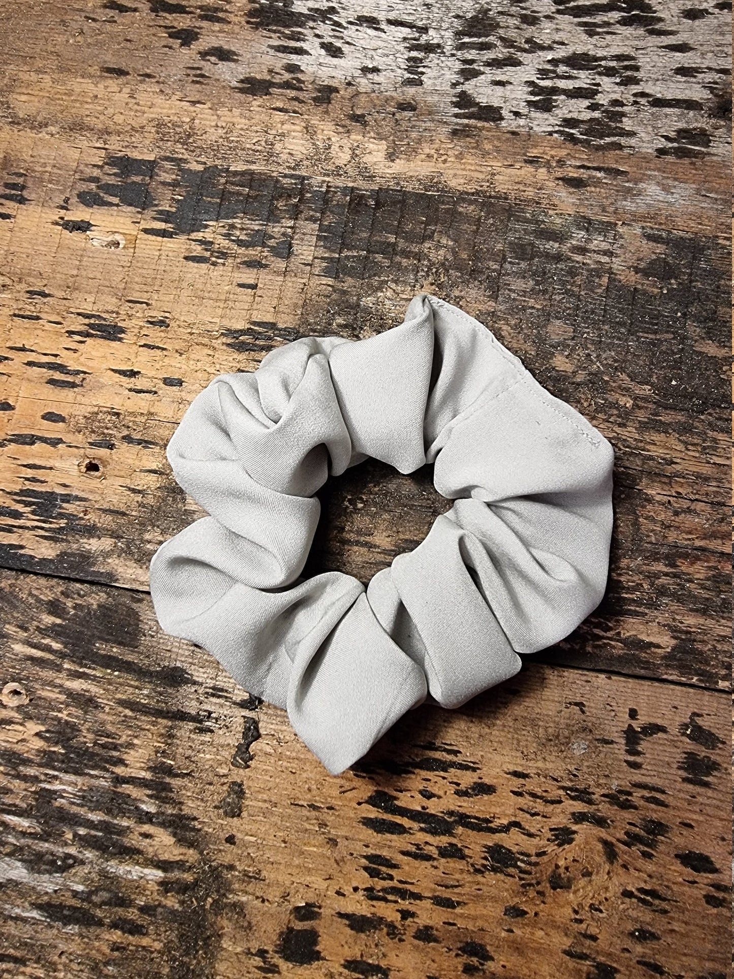 Light Grey Super Soft Crepe Scrunchie | Hair Tie