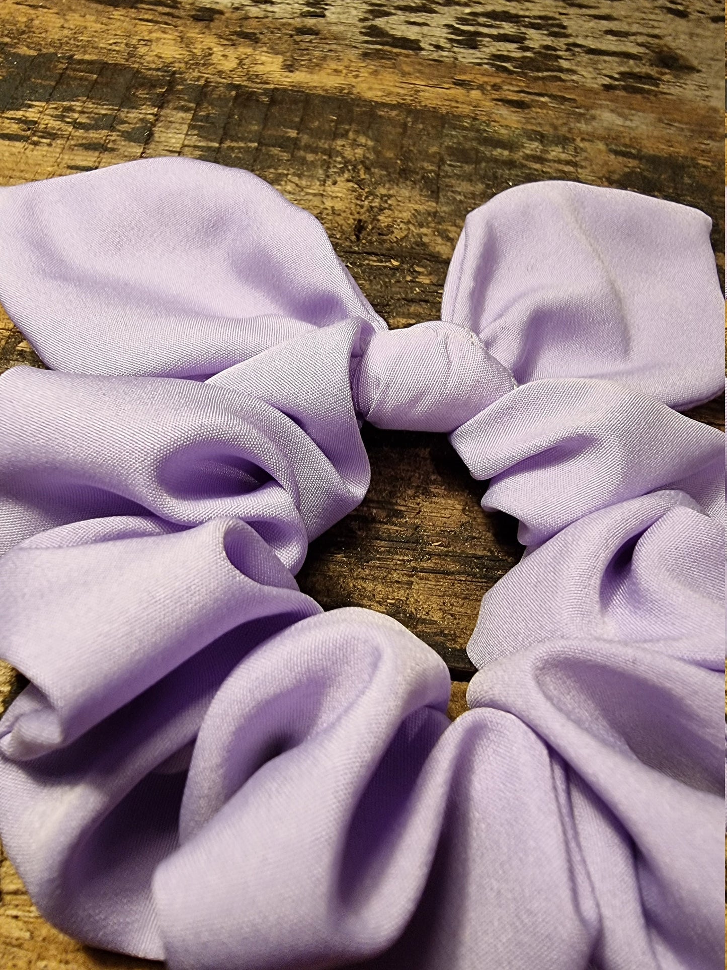 Lilac Super Soft Crepe Bow Scrunchie | Removeable Bow