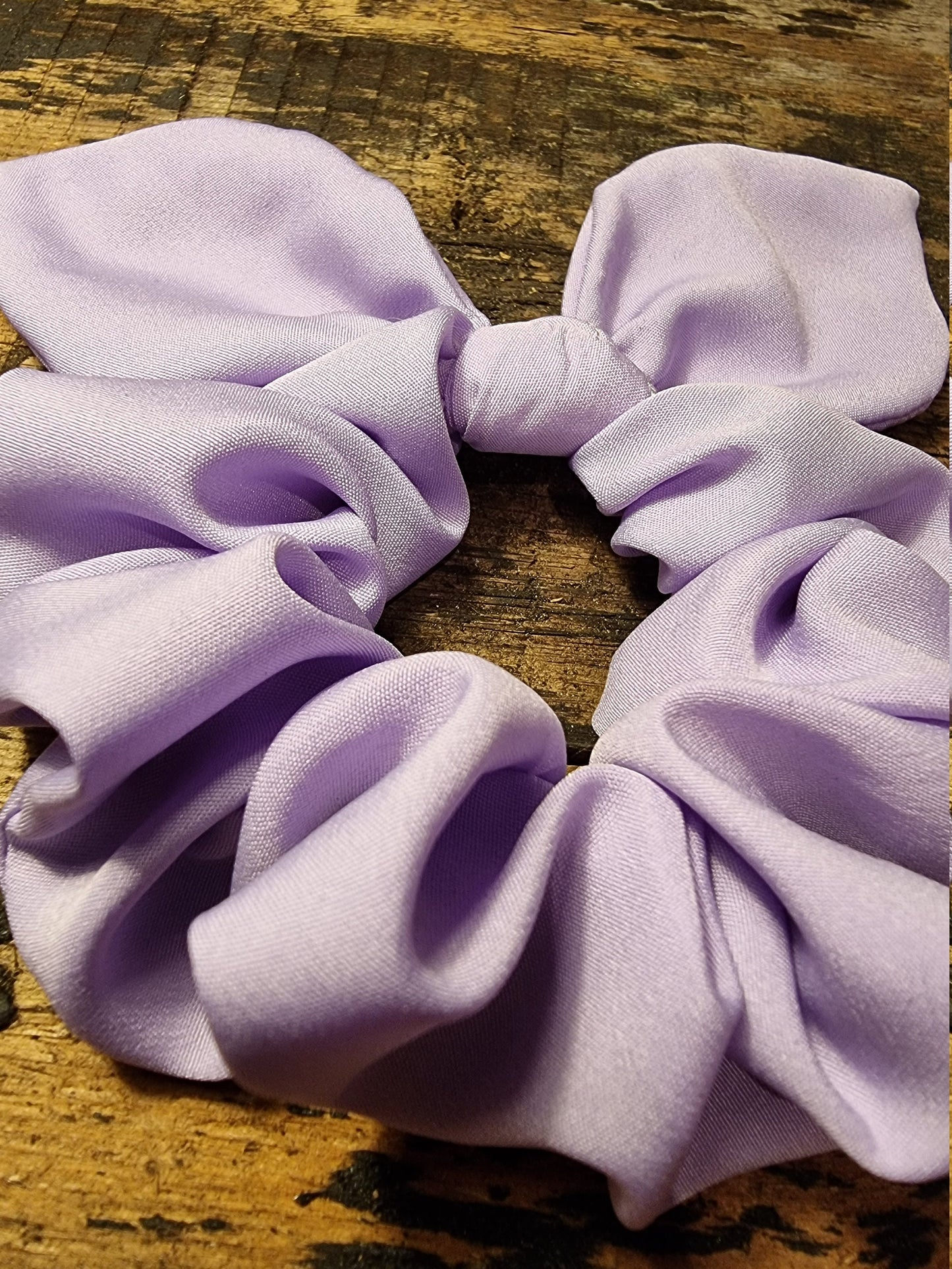 Lilac Super Soft Crepe Bow Scrunchie | Removeable Bow