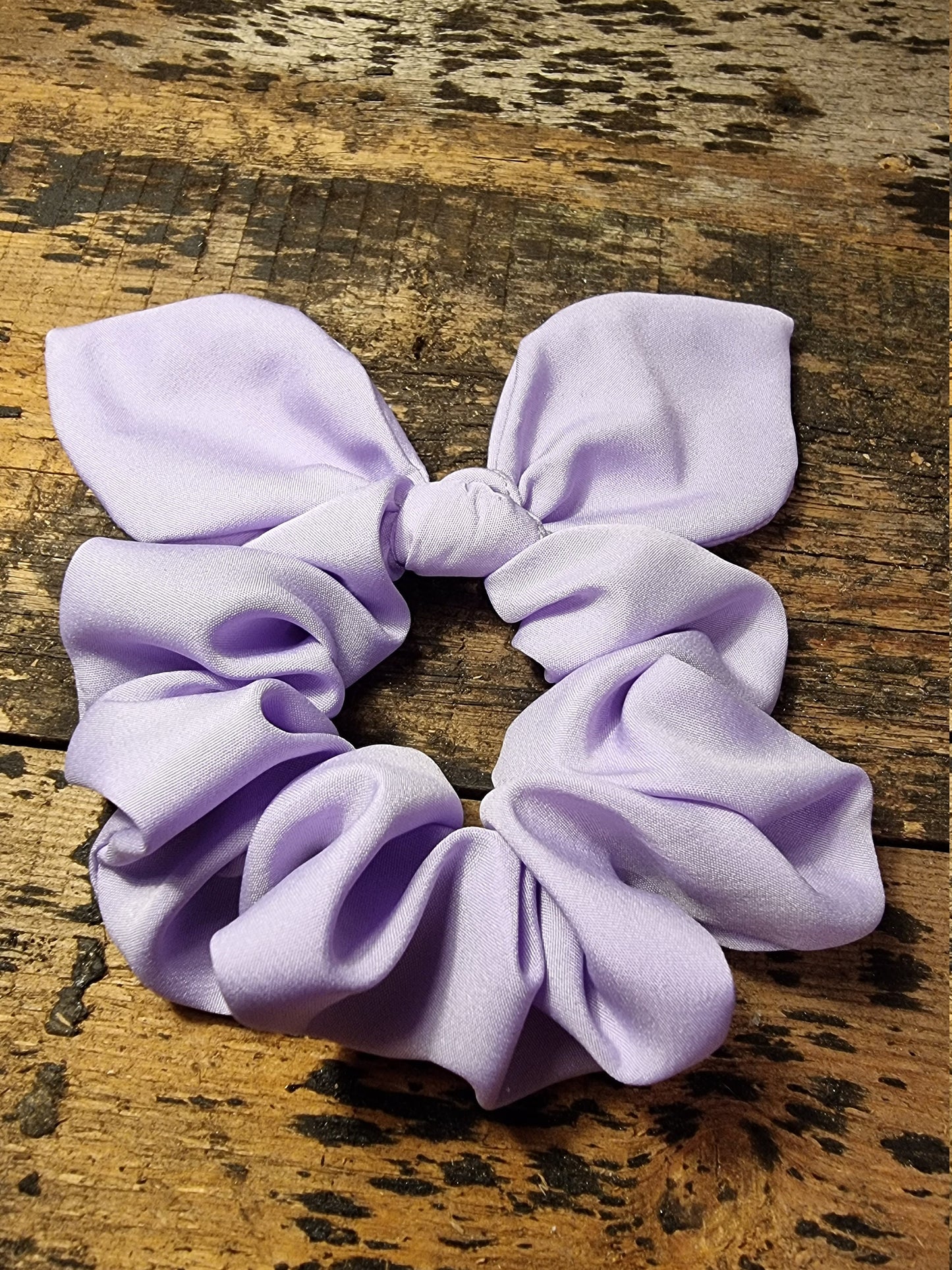 Lilac Super Soft Crepe Bow Scrunchie | Removeable Bow