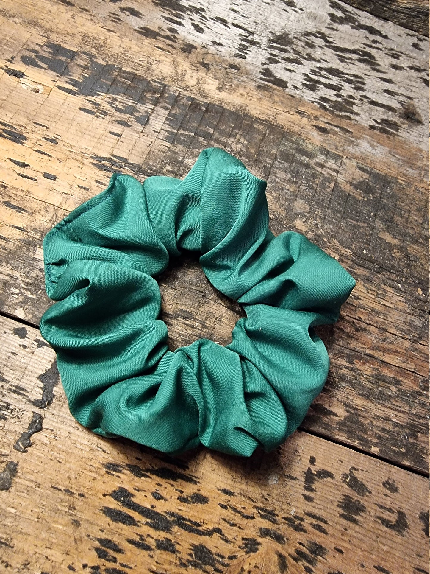 Forest Green Super Soft Crepe Scrunchie | Hair Tie