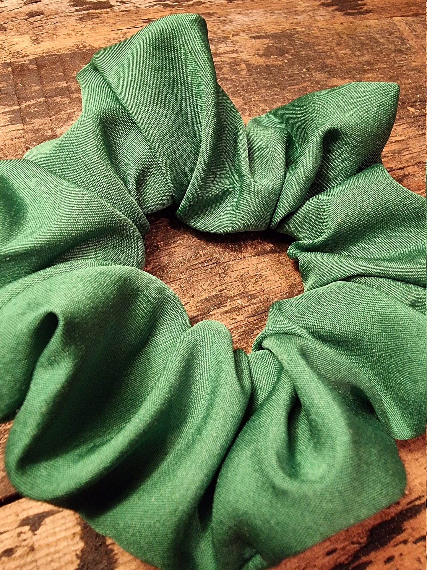 Forest Green Super Soft Crepe Scrunchie | Hair Tie