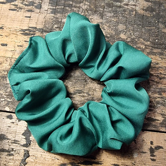 Forest Green Super Soft Crepe Scrunchie | Hair Tie