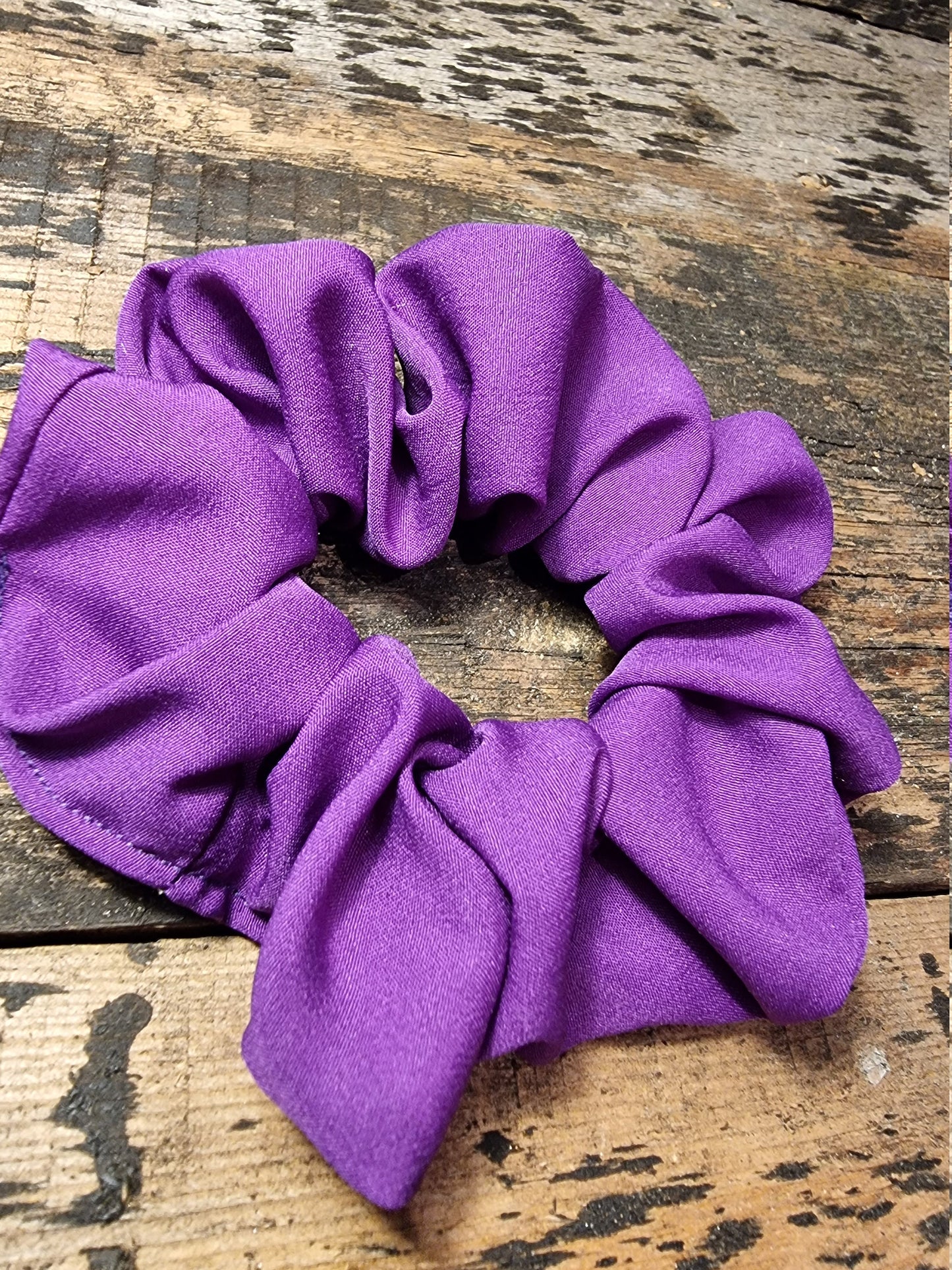 Bright Royal Purple Super Soft Crepe Scrunchie | Hair Tie